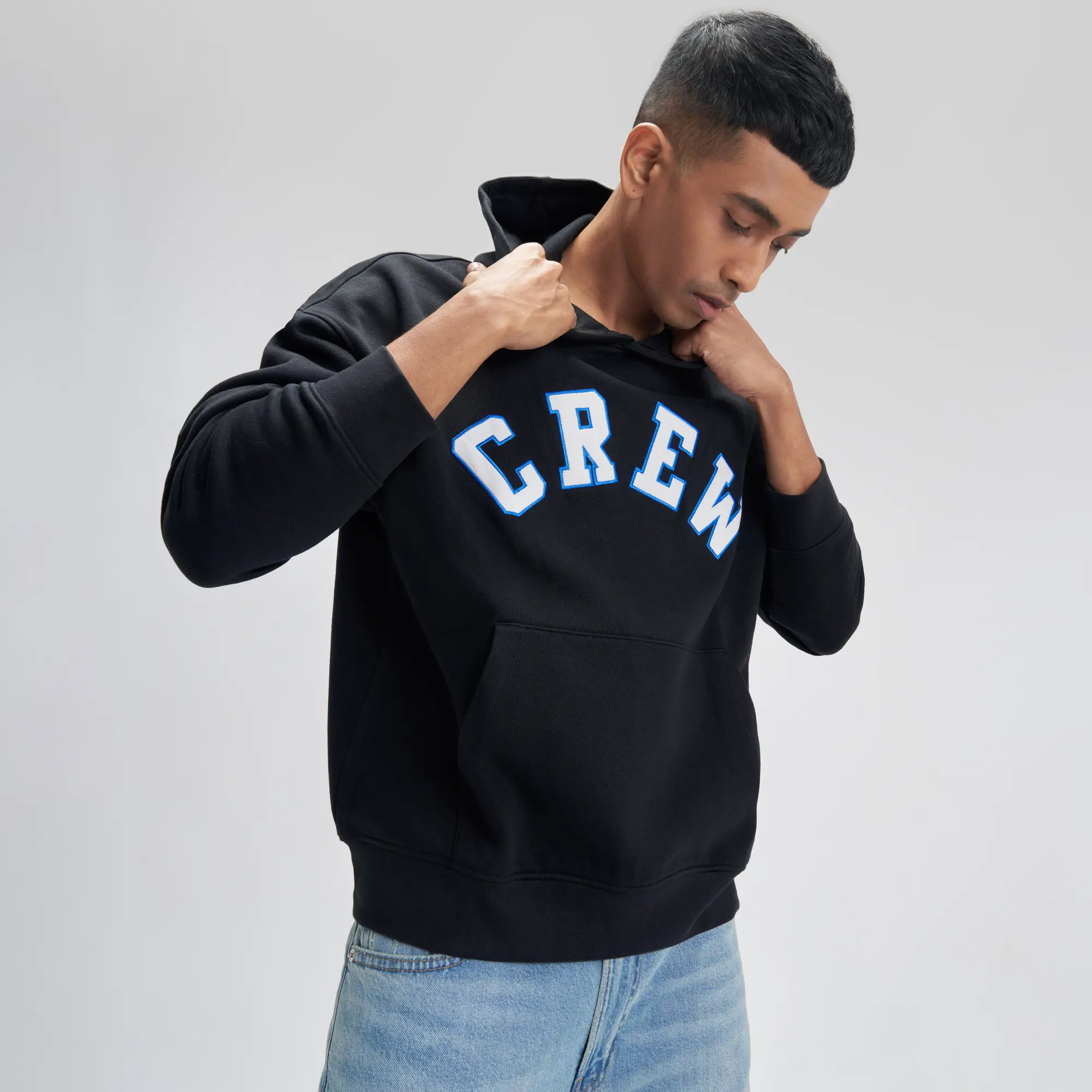 Crew Oversized Hoodie - Ink Black