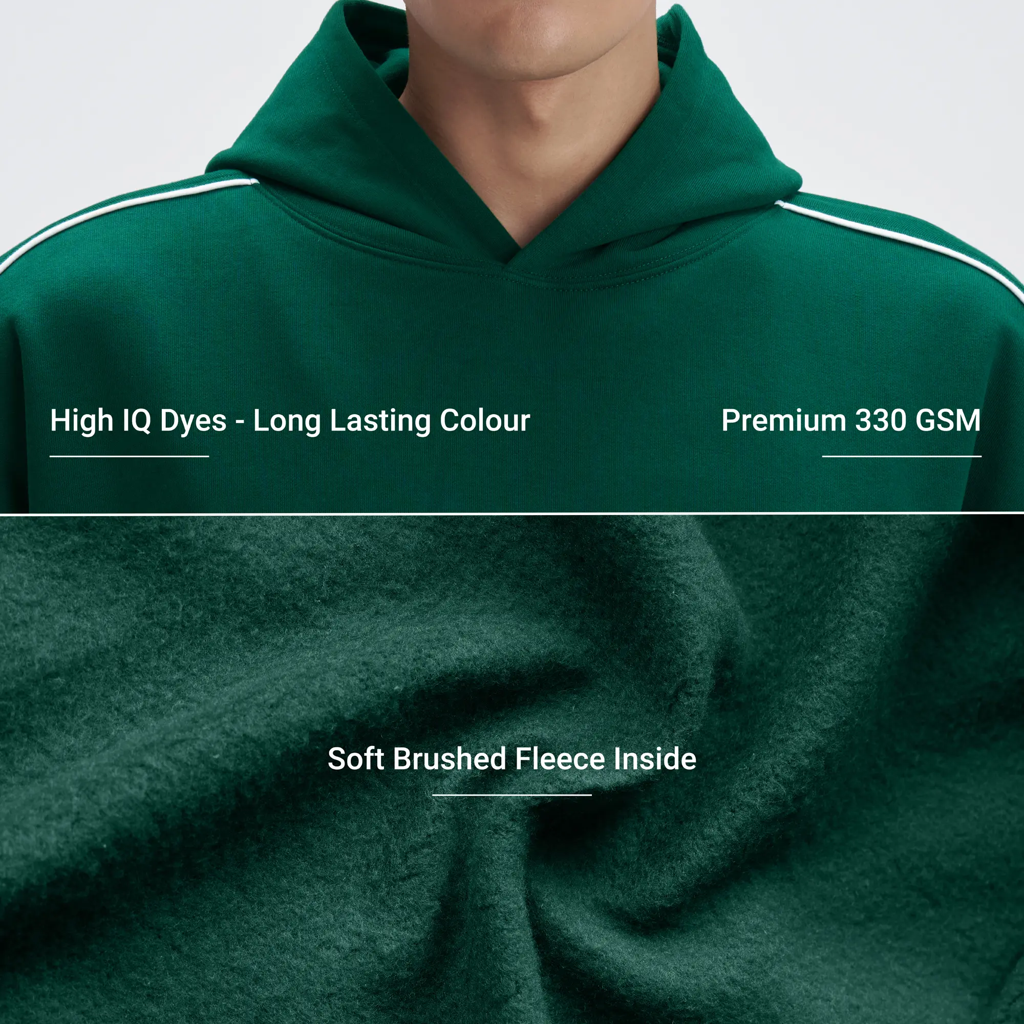 Crew Oversized Hoodie - Ivy Green - Image 2