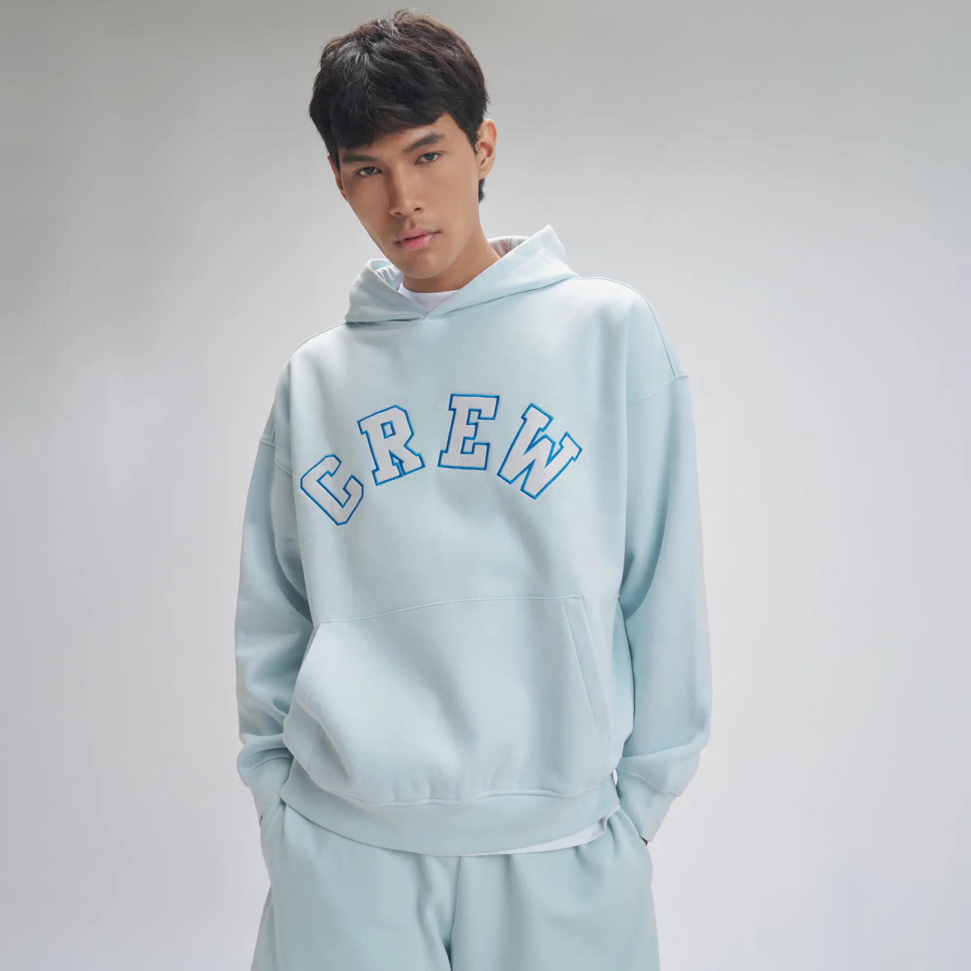 Crew Oversized Hoodie - Quad Blue