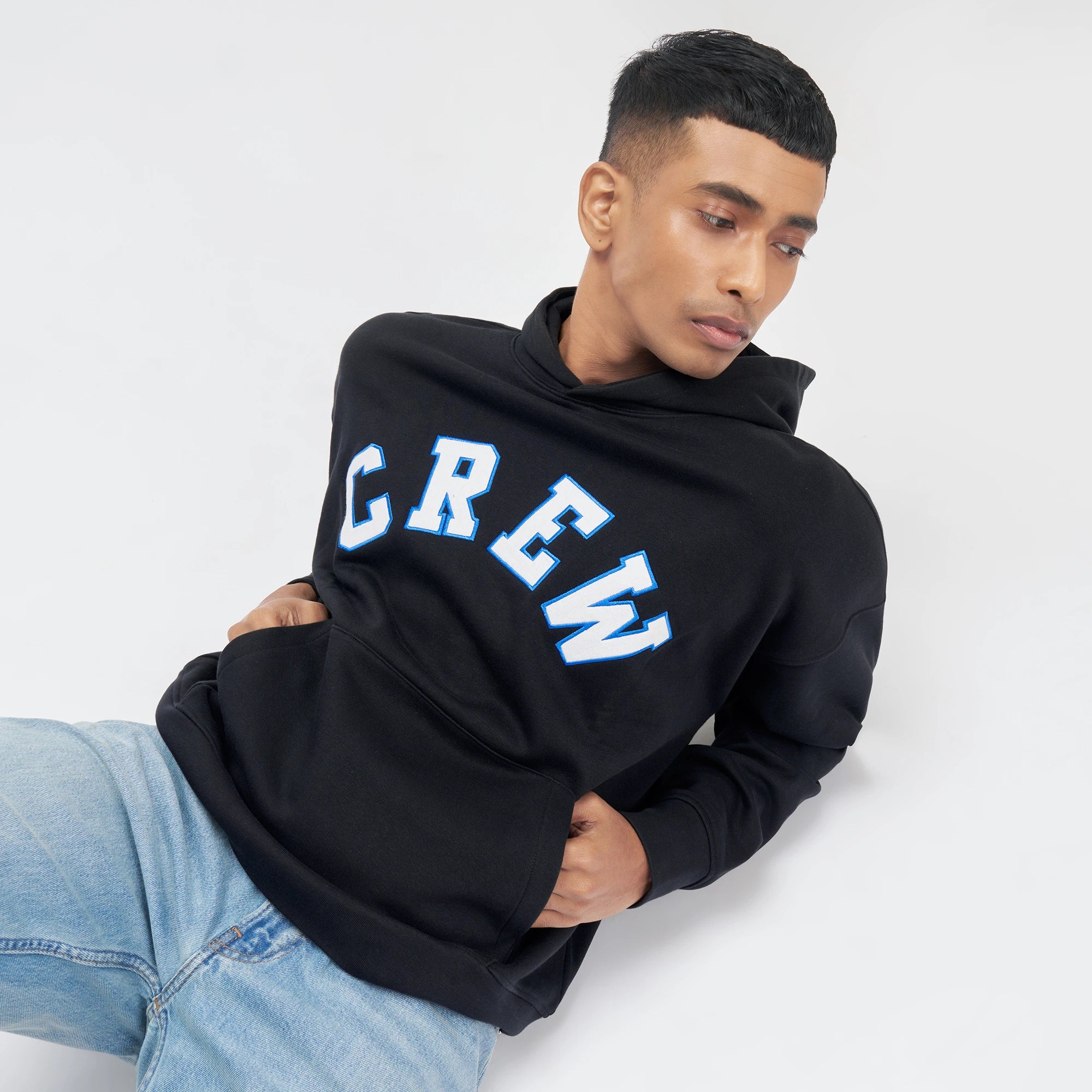 Crew Oversized Hoodie - Ink Black - Image 4