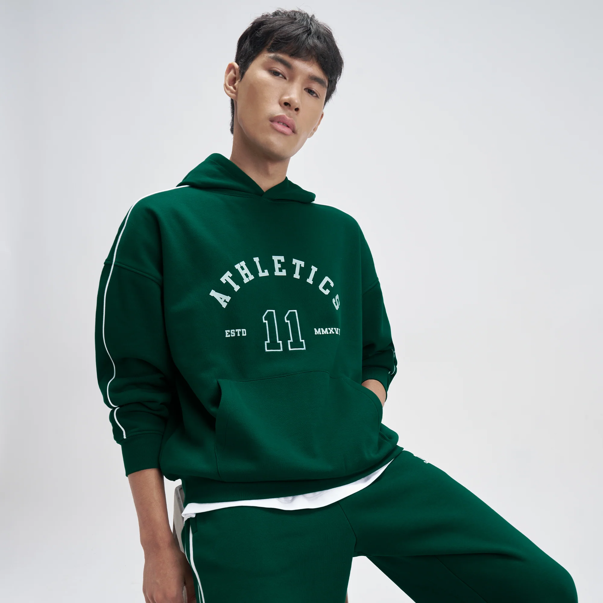 Crew Oversized Hoodie - Ivy Green
