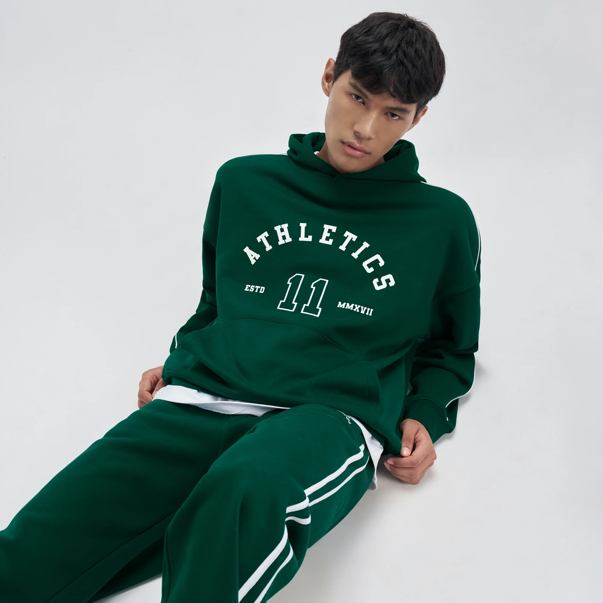 Crew Oversized Hoodie - Ivy Green - Image 4