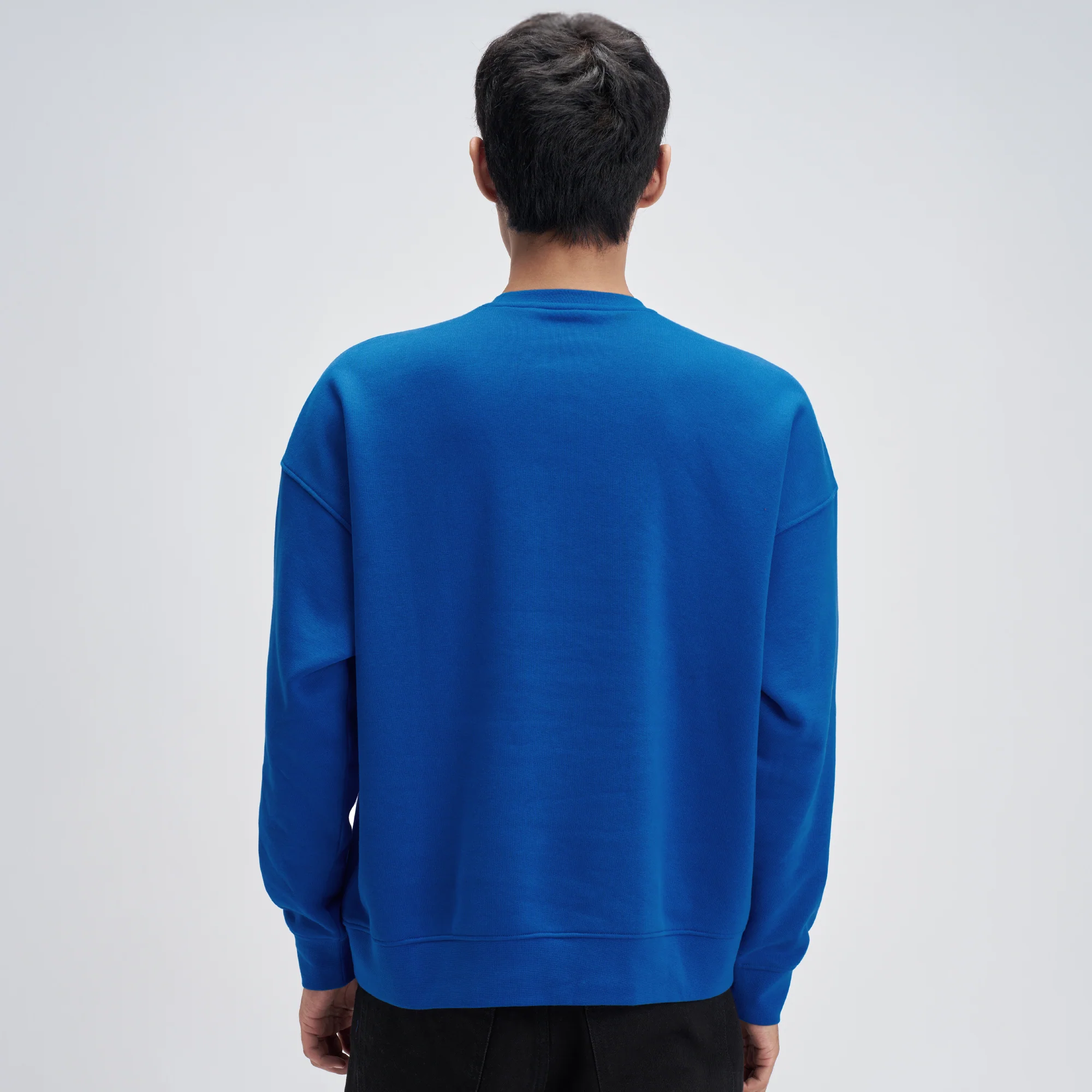 Crew Oversized Round Neck Sweatshirt - Campus Blue - Image 5