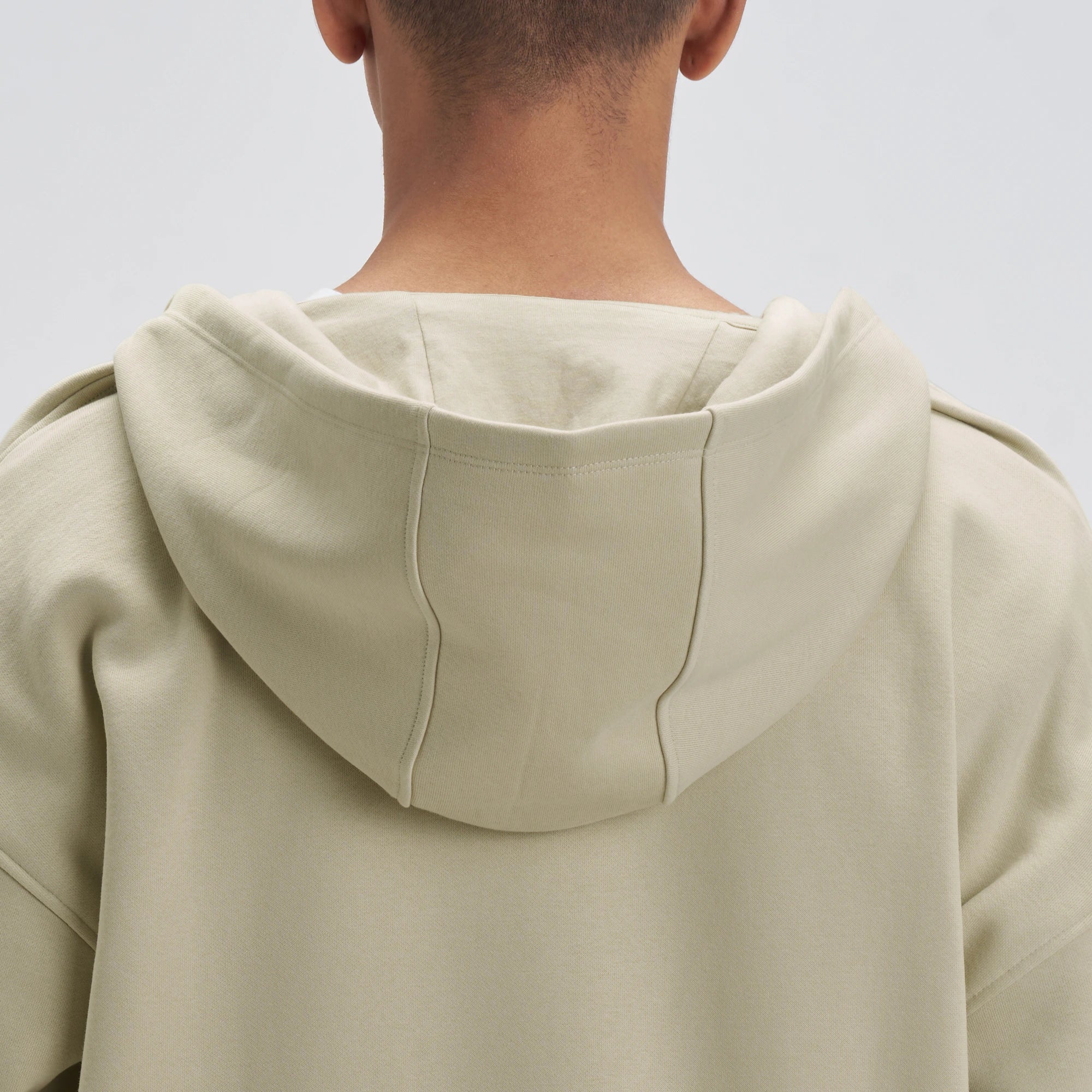 Crew Oversized Zipper Hoodie - Minted Grey - Image 5