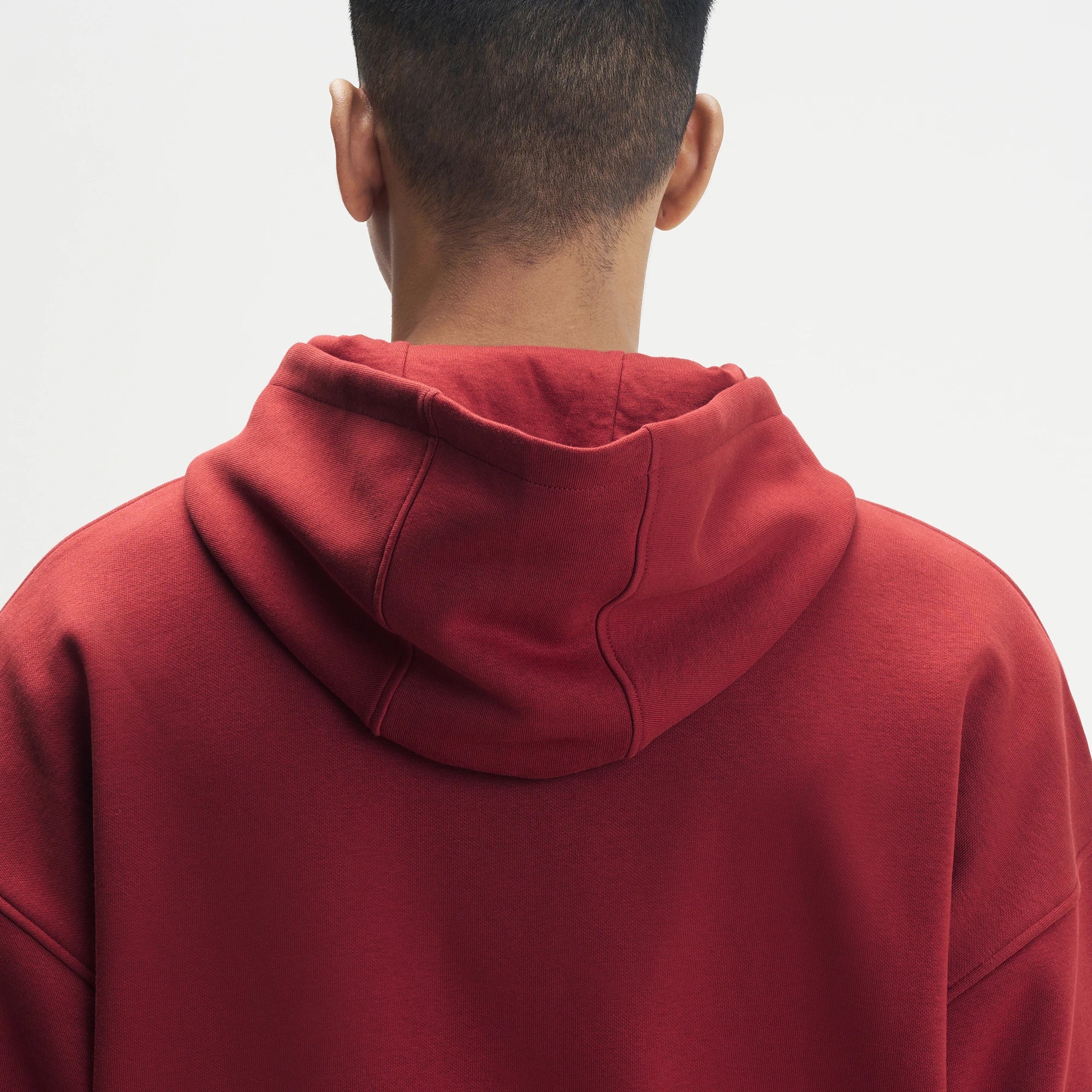 Crew Oversized Zipper Hoodie - Varsity Red - Image 6