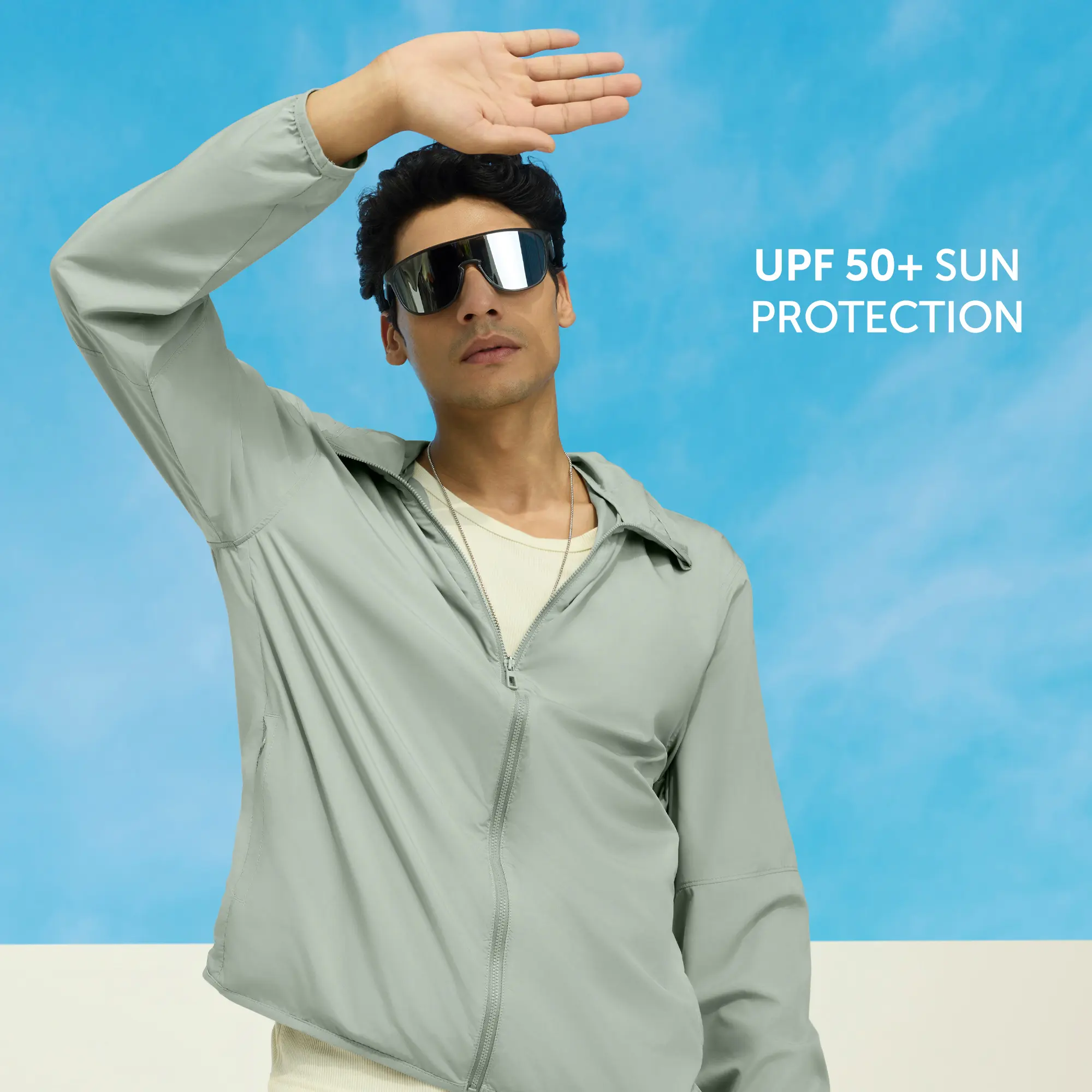 Ozone Polyester Parka Jacket - Chrome White - Image 2