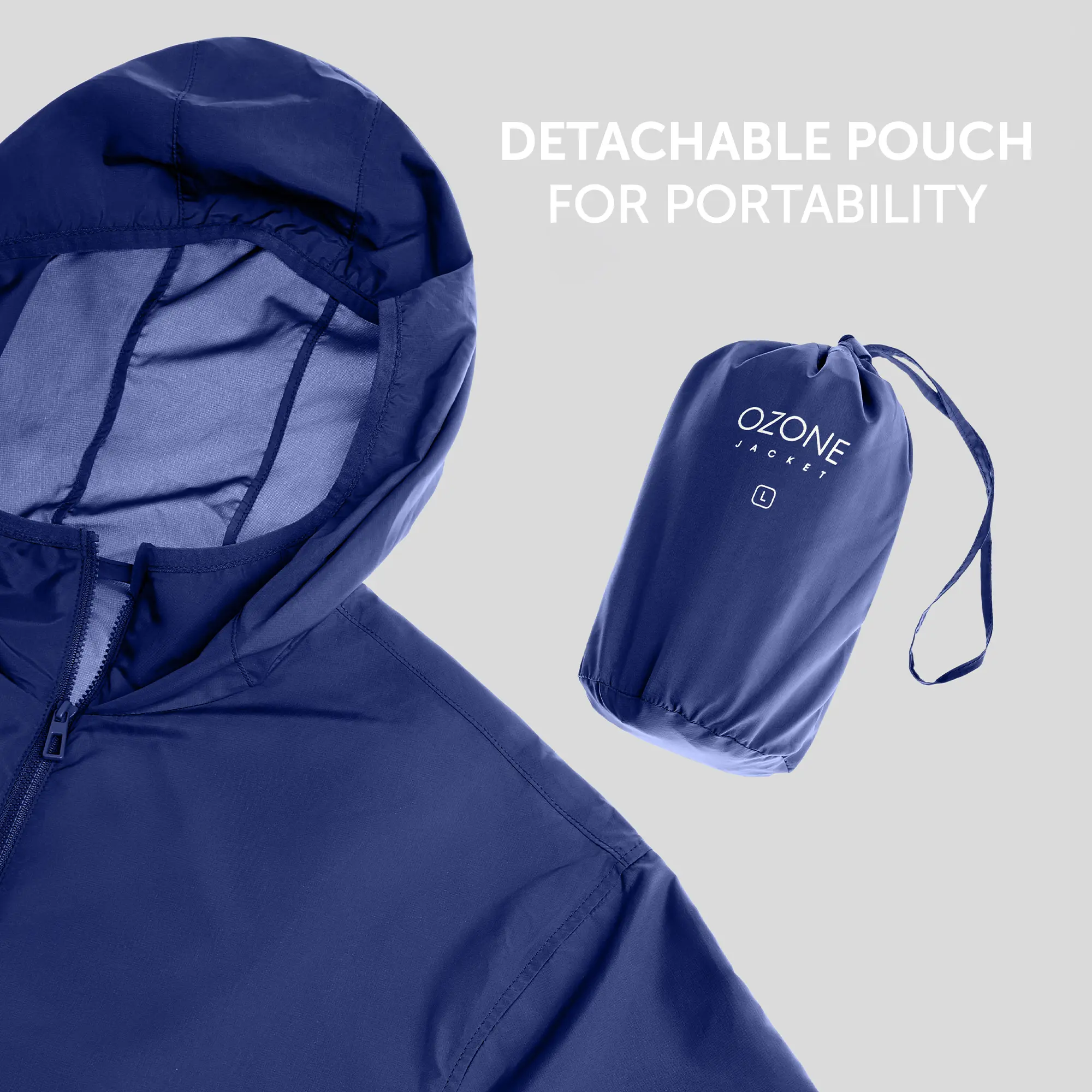 Ozone Polyester Parka Jacket - Estate Blue - Image 4