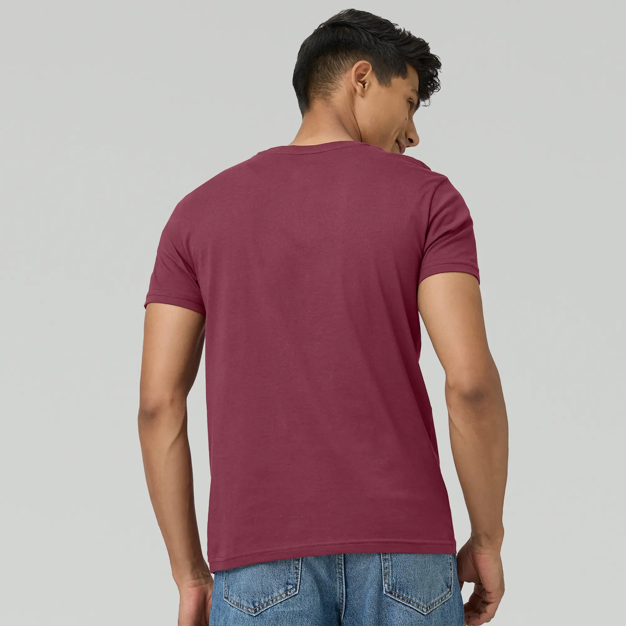 Pace Combed Cotton T-shirts Bold Burgundy - Image 6