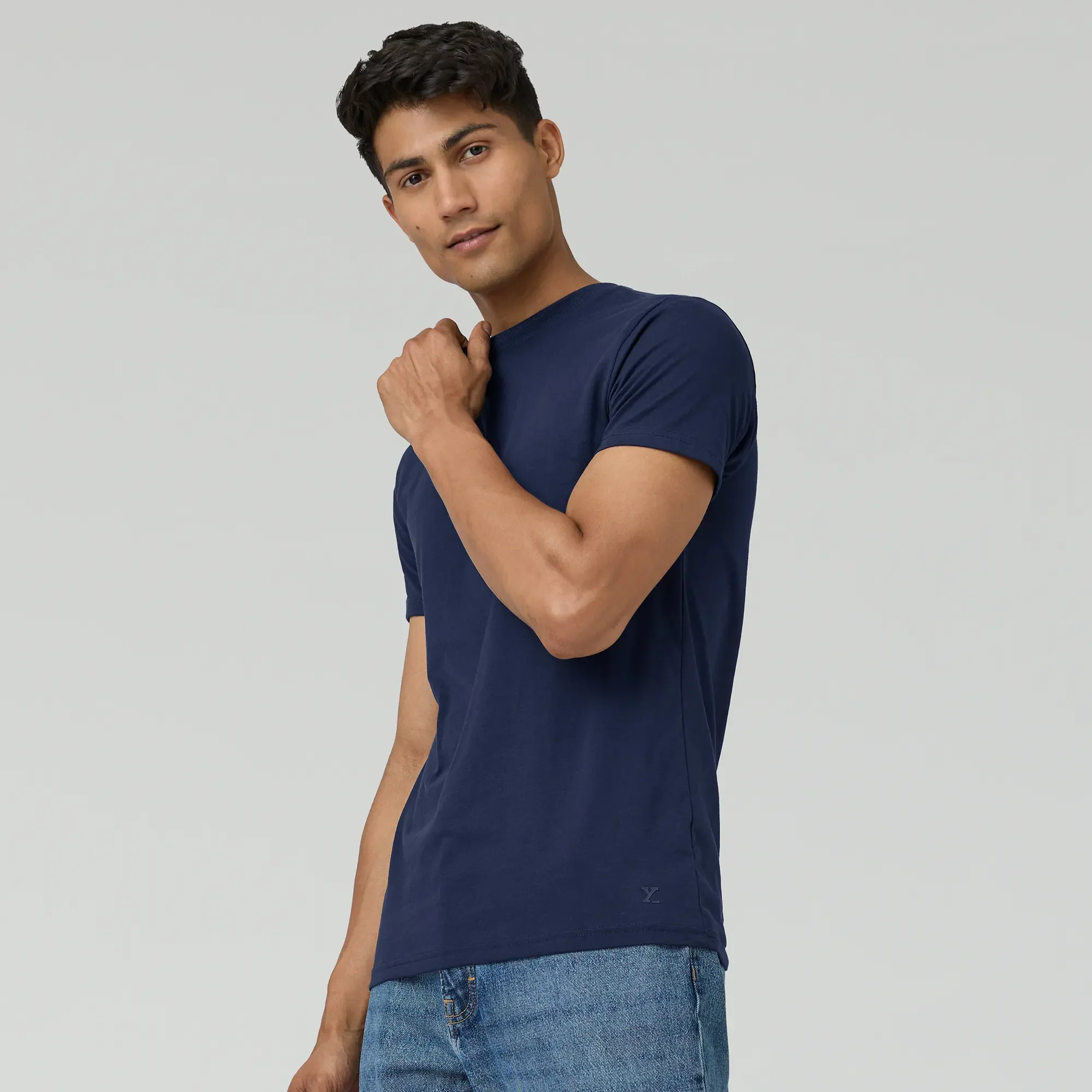 Pace Combed Cotton T-shirts Midnight Blue - Image 4