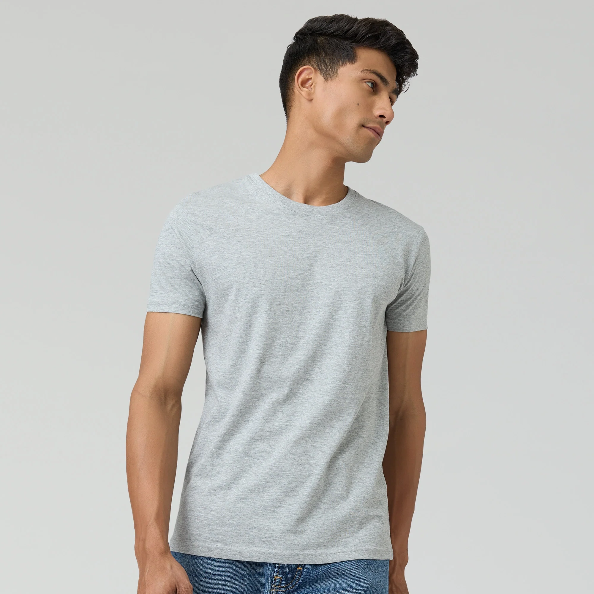 Pace Combed Cotton T-shirts Frost Grey - Image 4