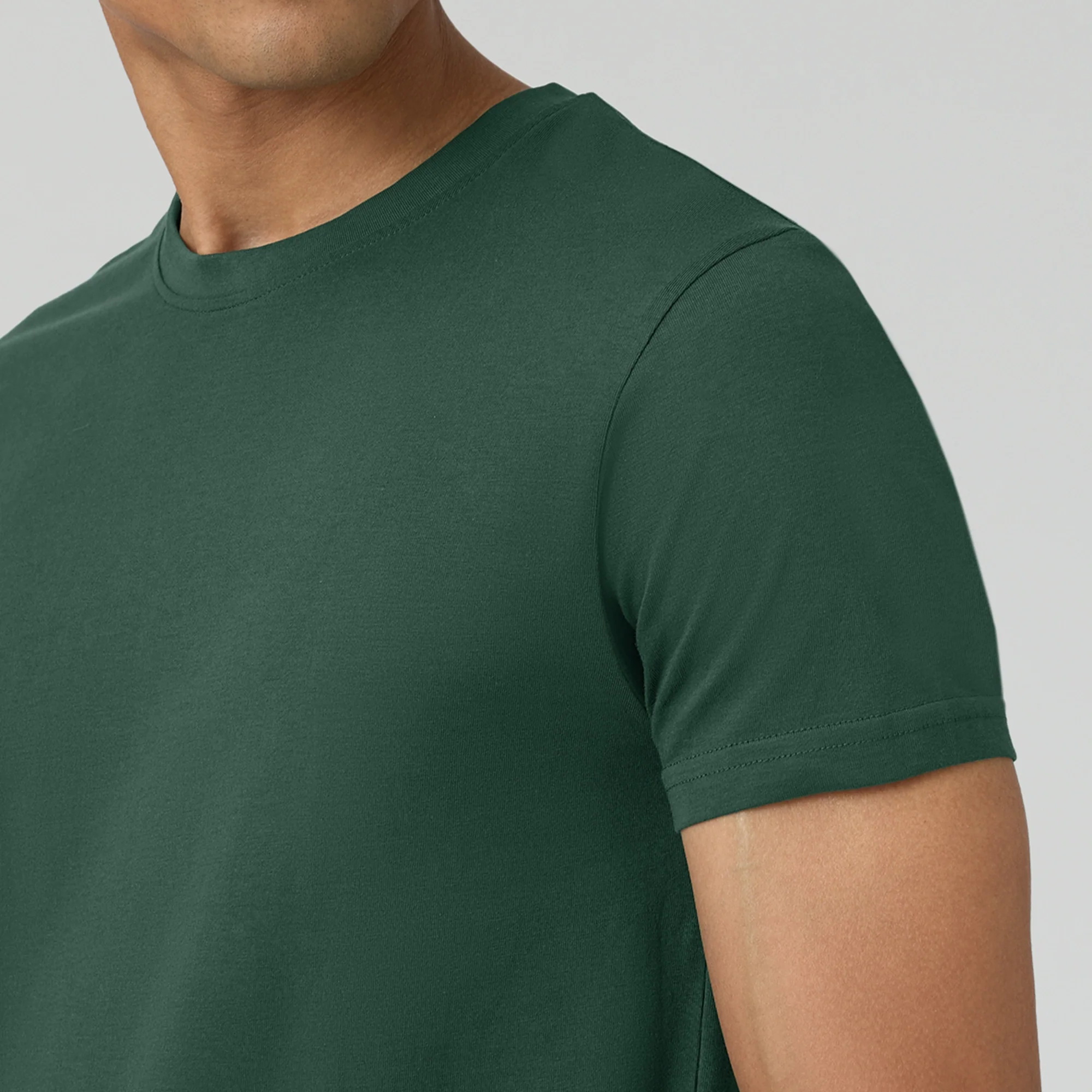 Pace Combed Cotton T-shirts Pine Green - Image 5