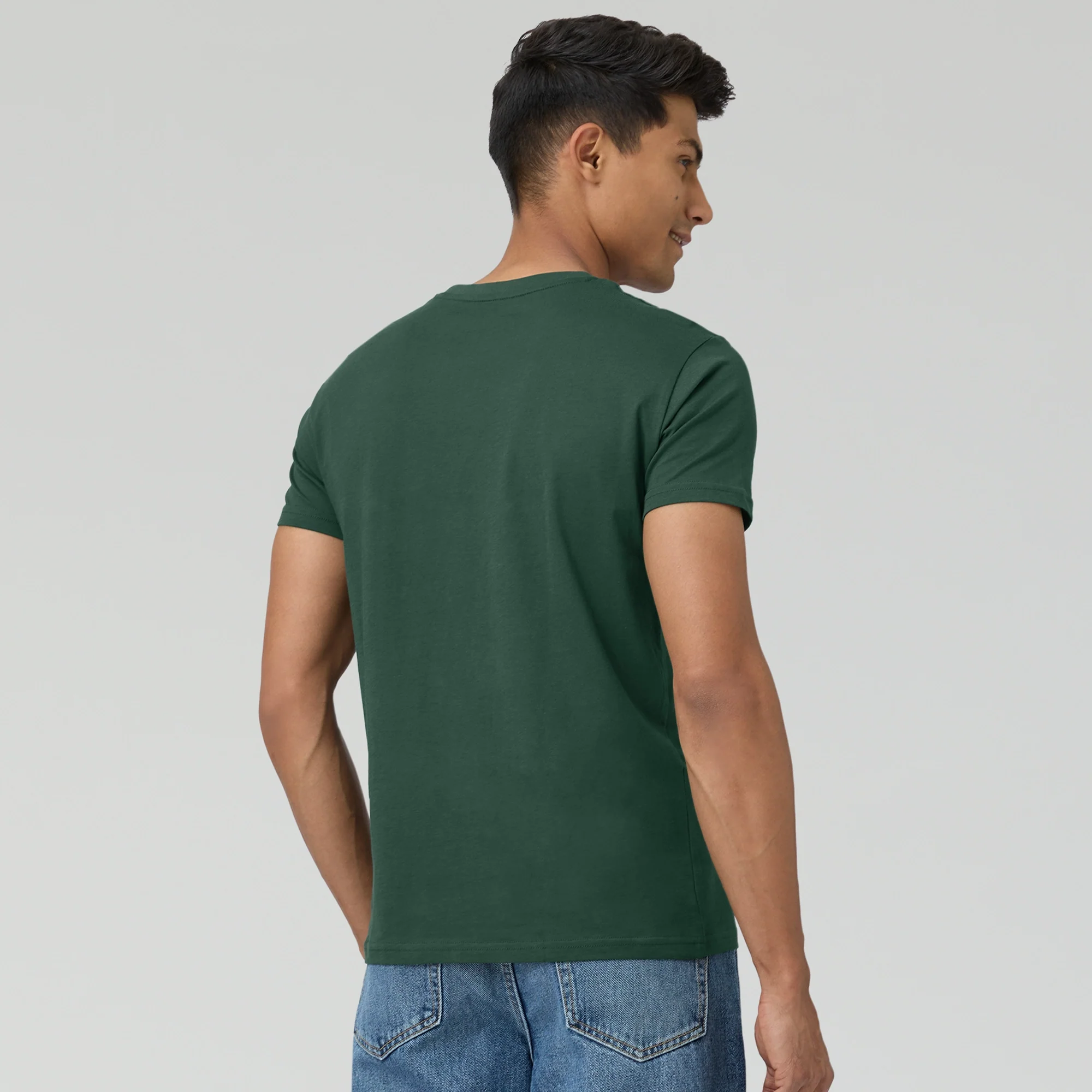 Pace Combed Cotton T-shirts Pine Green - Image 6