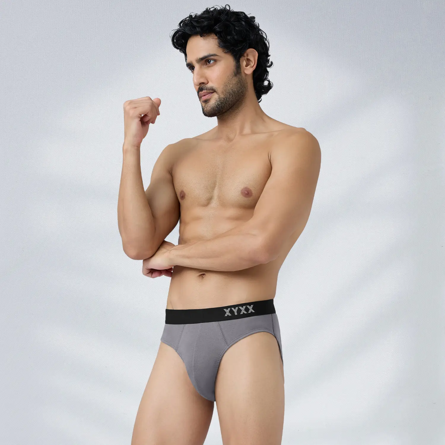 Pace Cotton Rib Briefs Ash Grey - Image 5