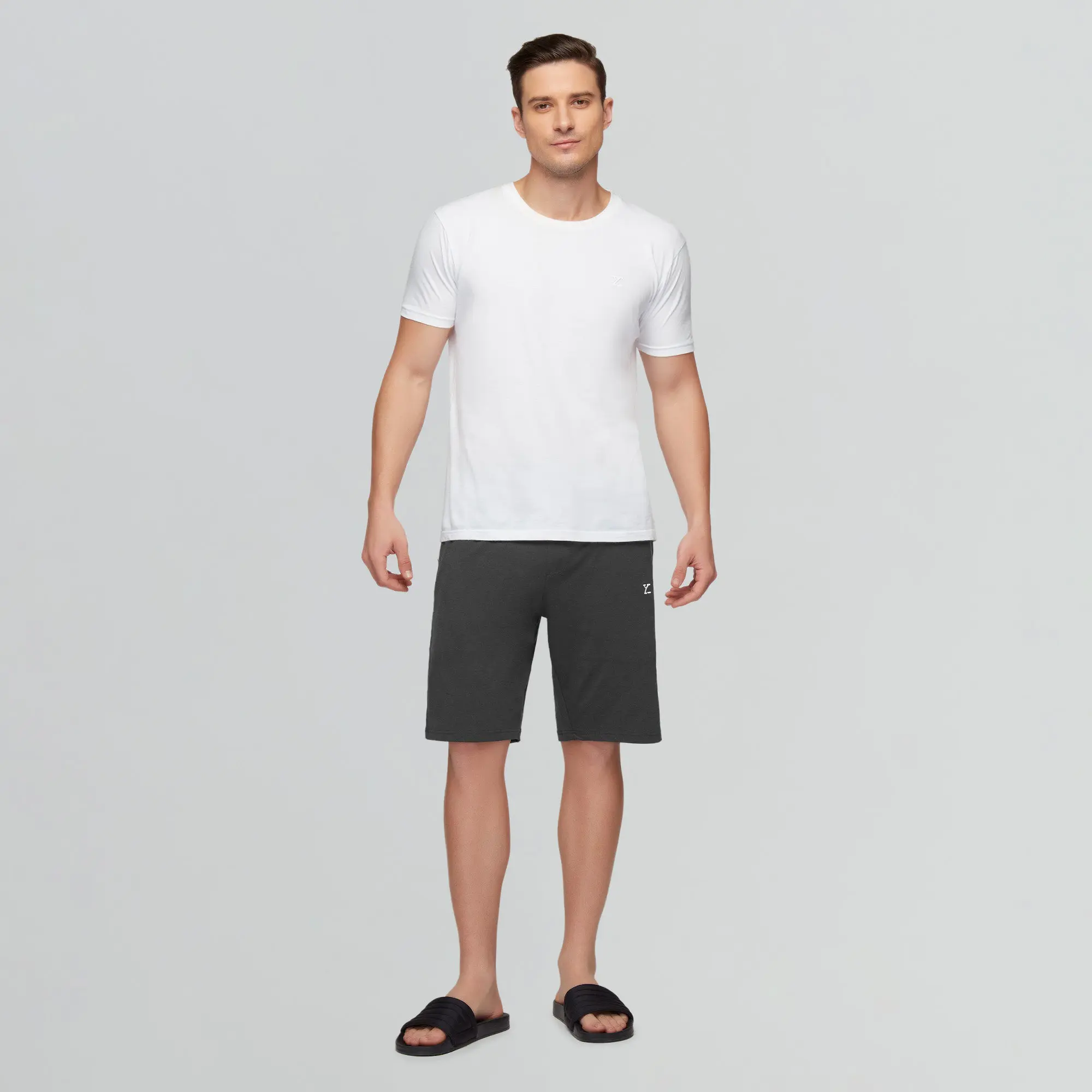 Pace Cotton Rich Shorts Graphite Grey - Image 4