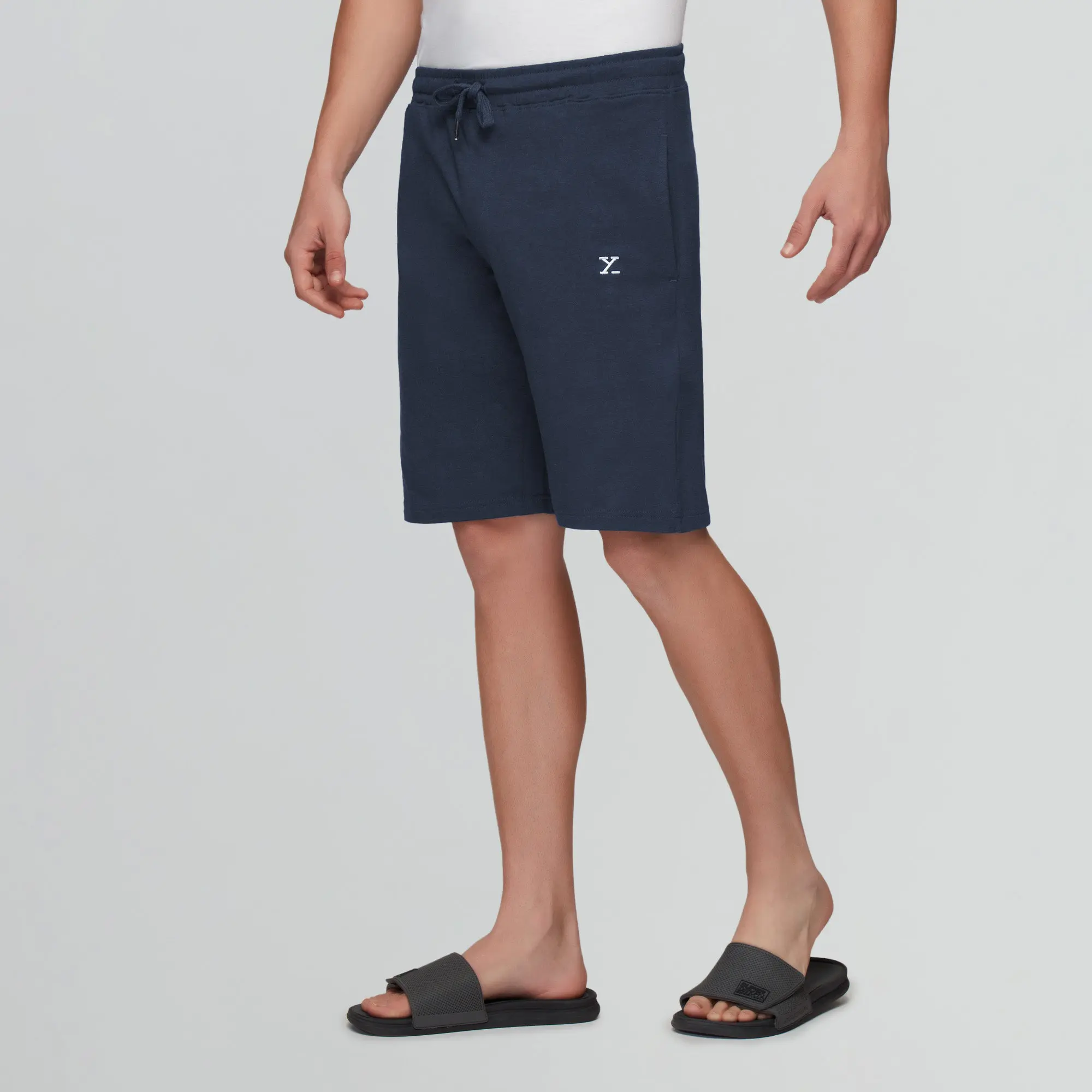 Pace Cotton Rich Shorts Midnight Blue - Image 2