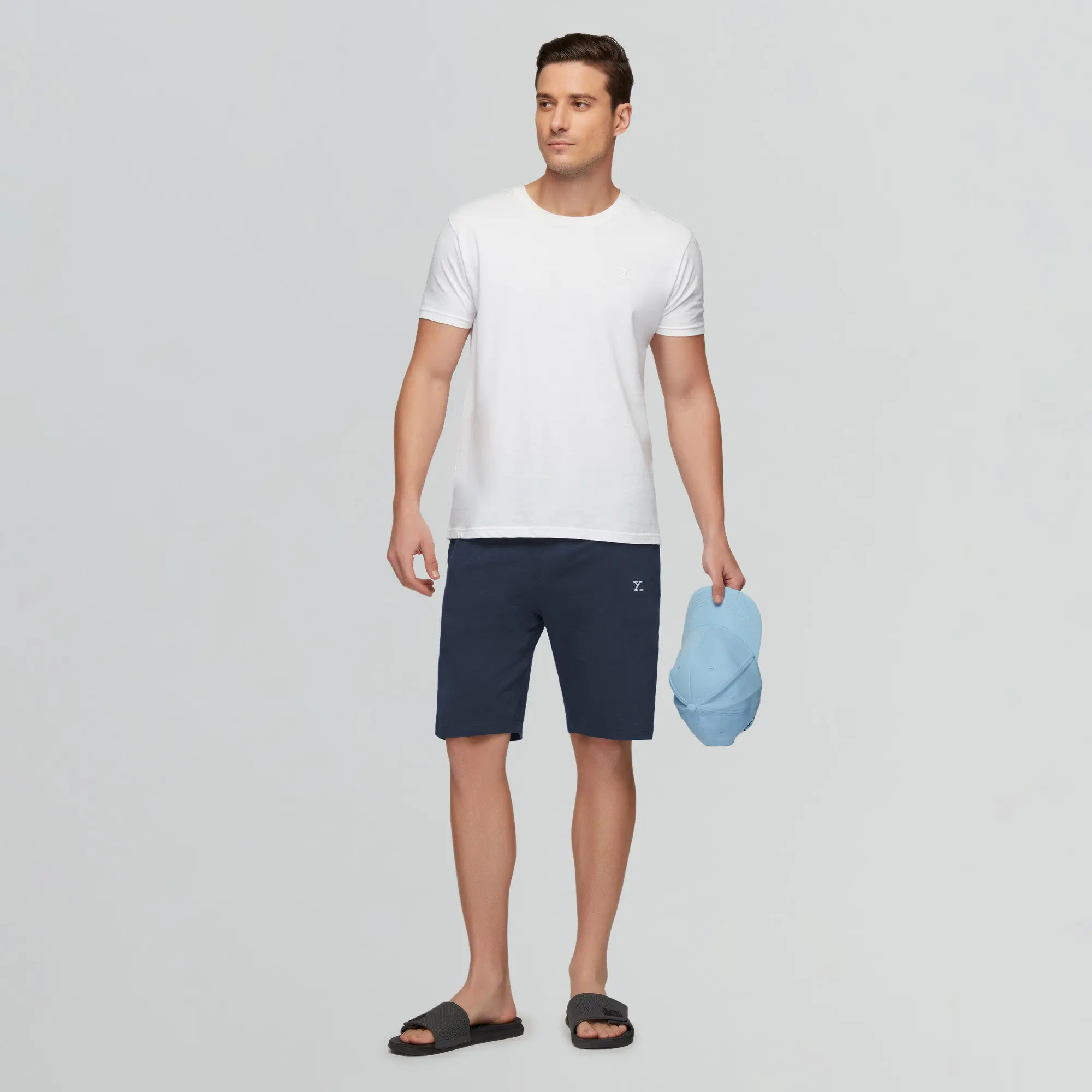 Pace Cotton Rich Shorts Midnight Blue - Image 5