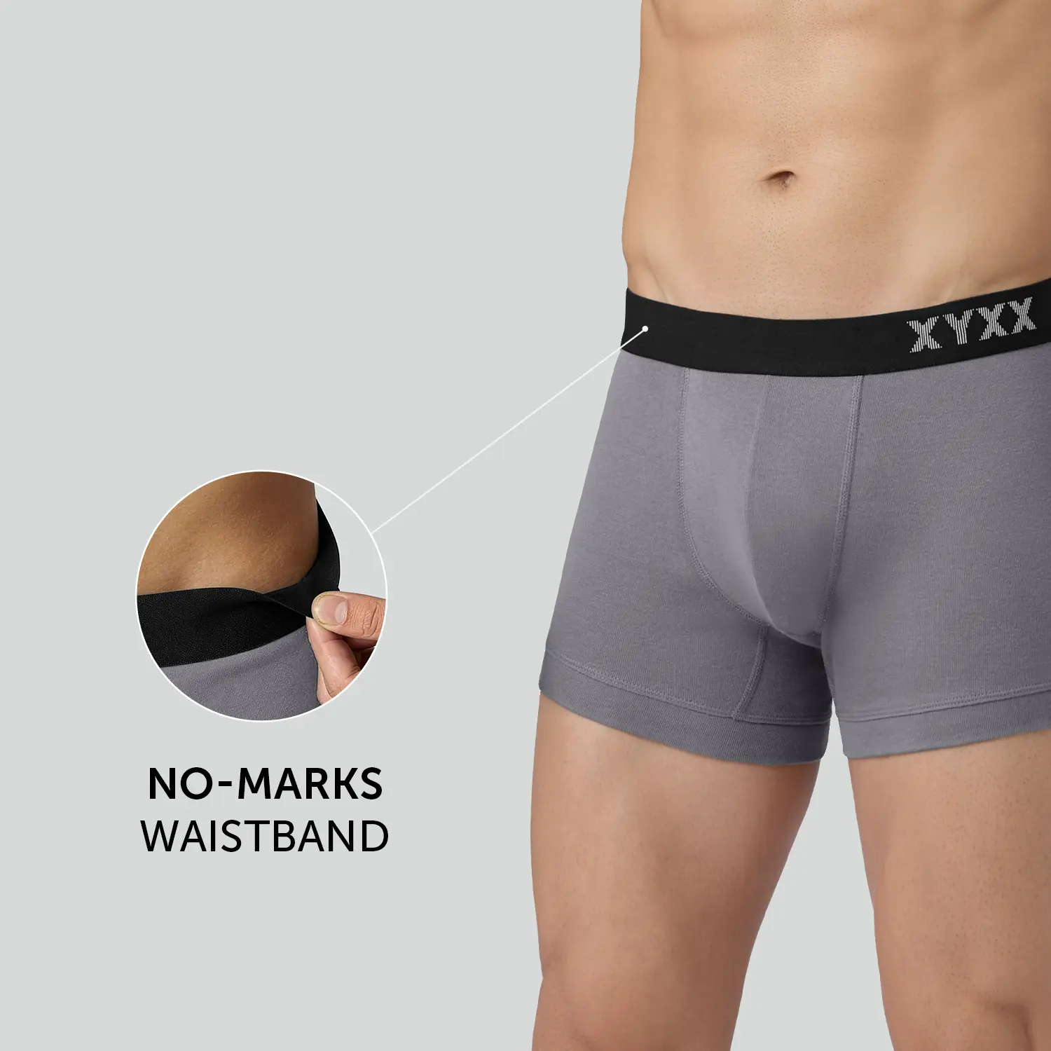 Pace Cotton Rib Trunks Ash Grey - Image 3