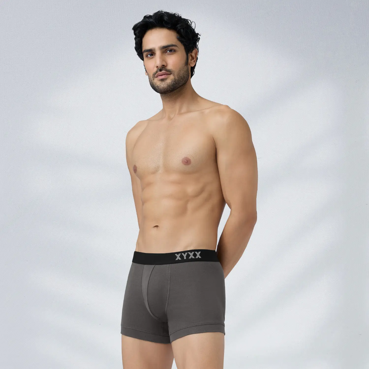 Pace Cotton Rib Trunks Charcoal Grey - Image 5