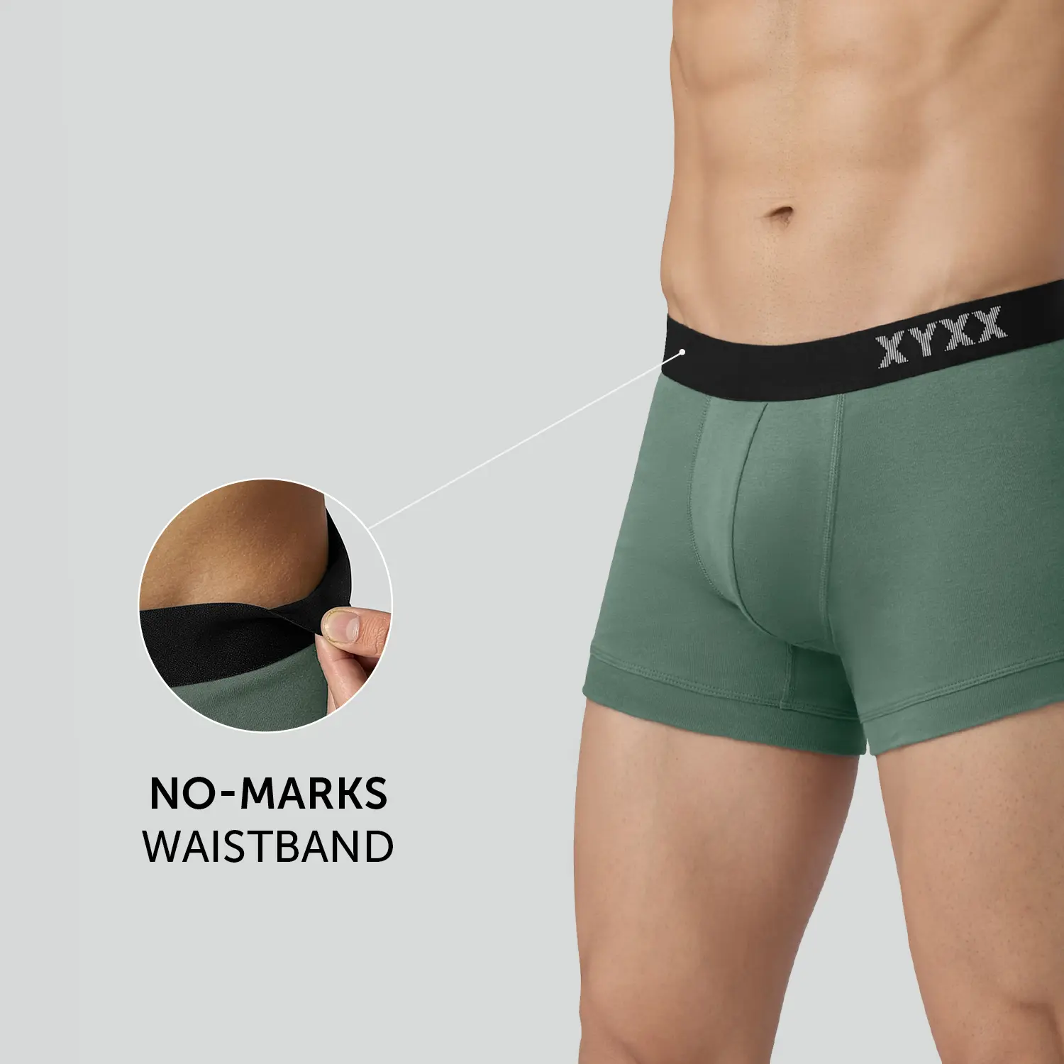 Pace Cotton Rib Trunks Olive Green - Image 3