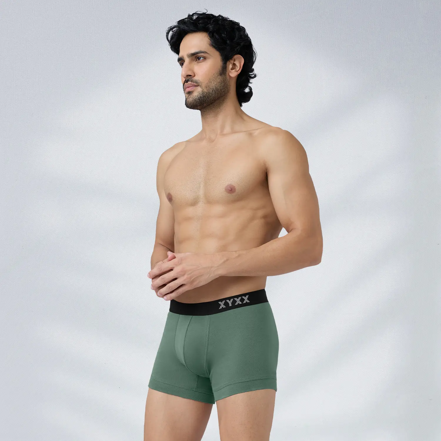 Pace Cotton Rib Trunks Olive Green - Image 5