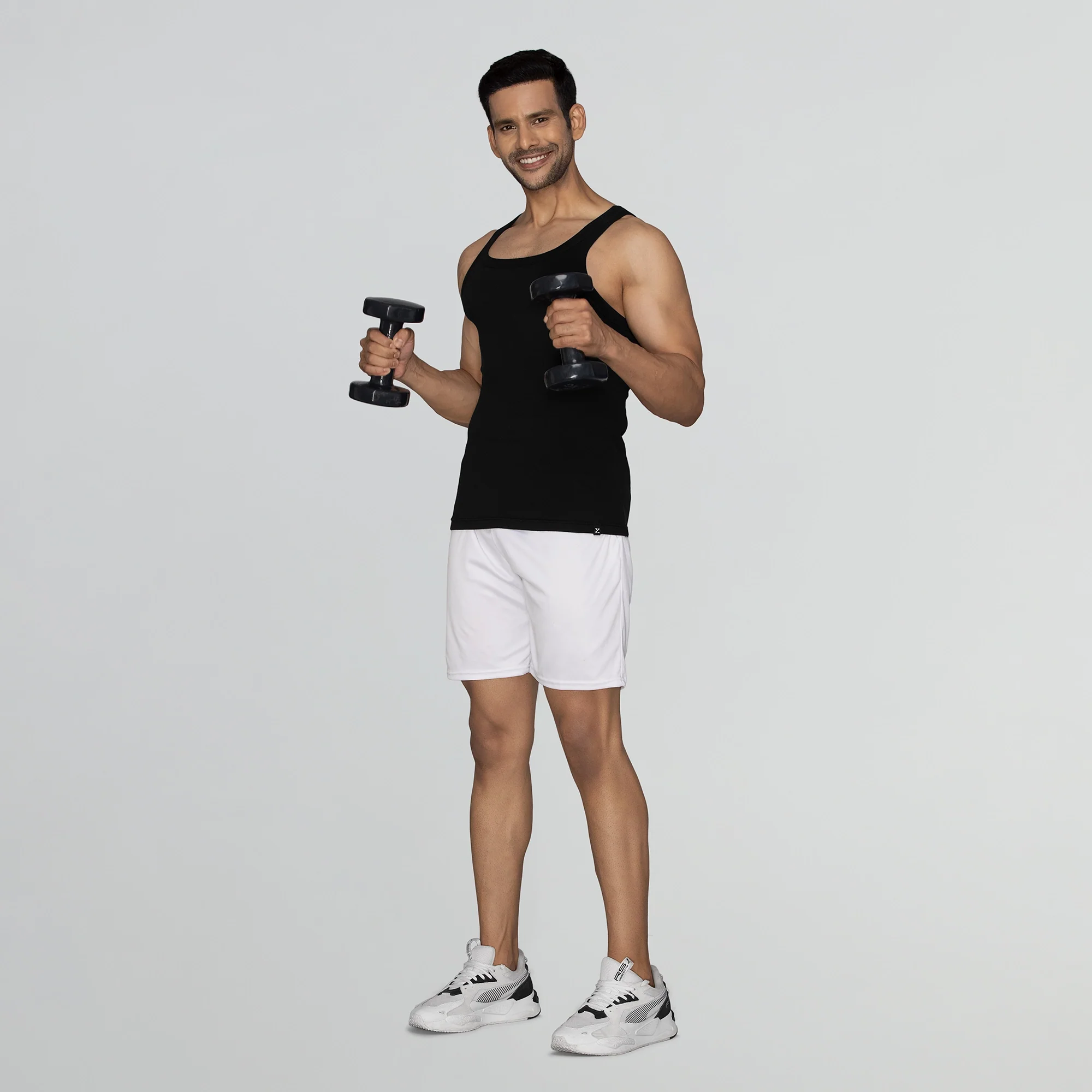 Pace Super Combed Cotton Vest Black Knight - Image 3