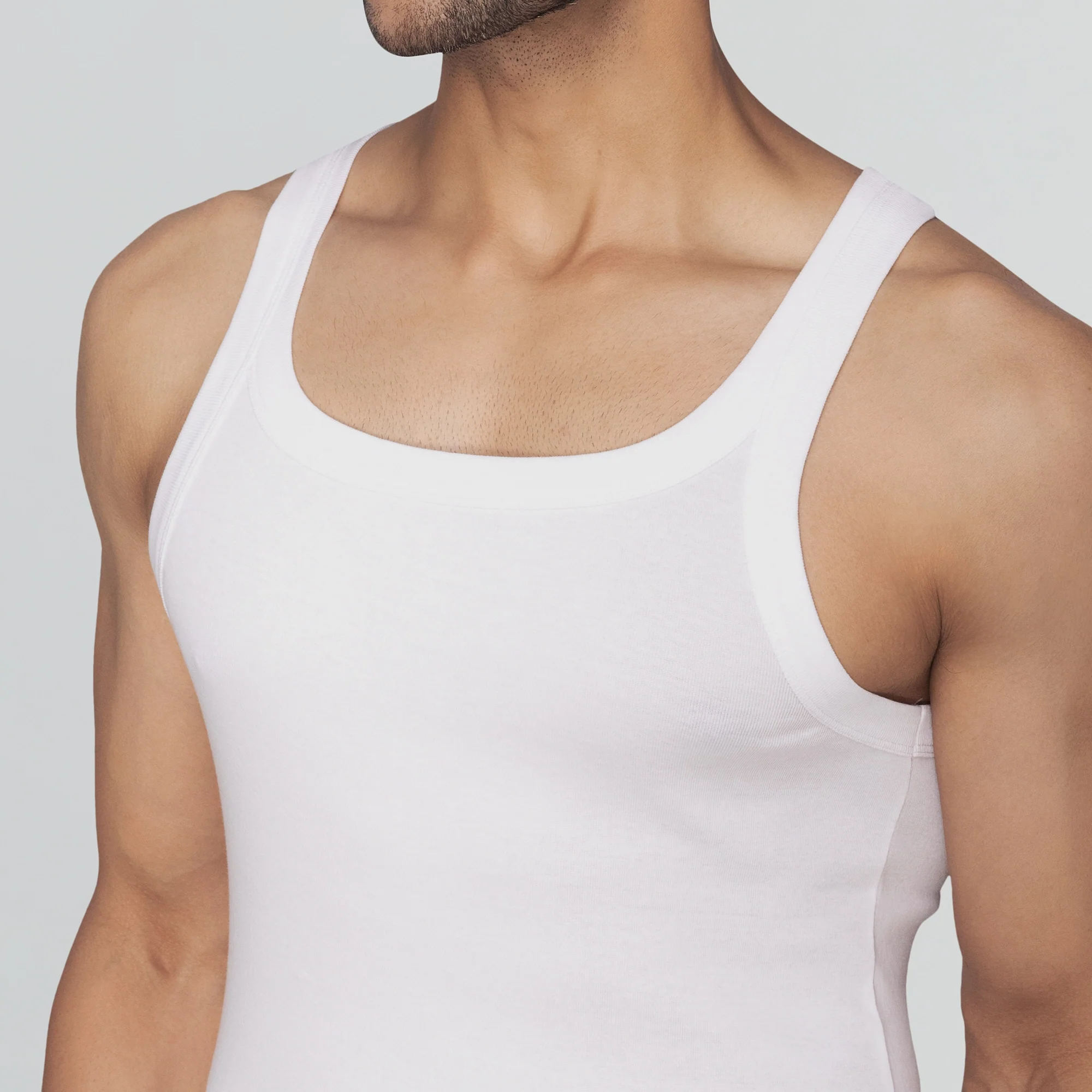 Pace Super Combed Cotton Vest Polar White - Image 6