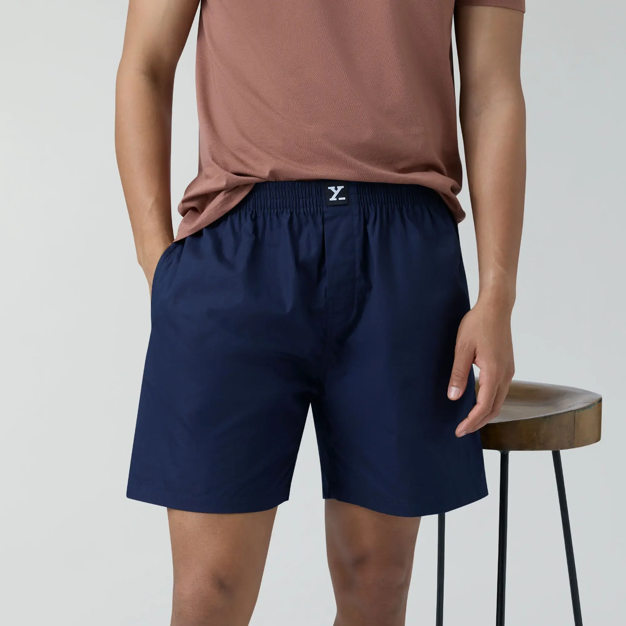Pace Cotton Boxer Shorts Midnight Blue - Image 4