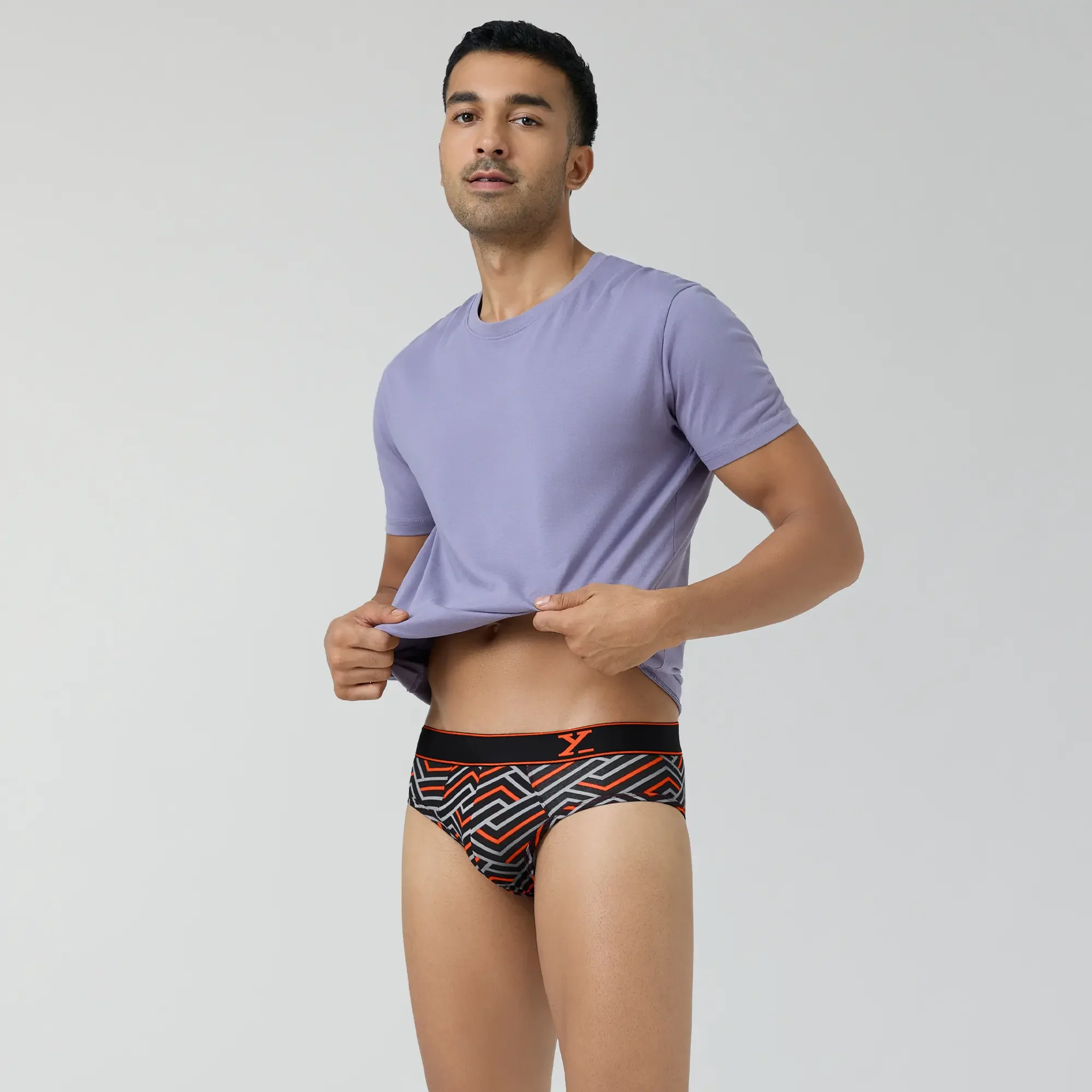 Parallax Cotton Briefs Black Stripes - Image 3
