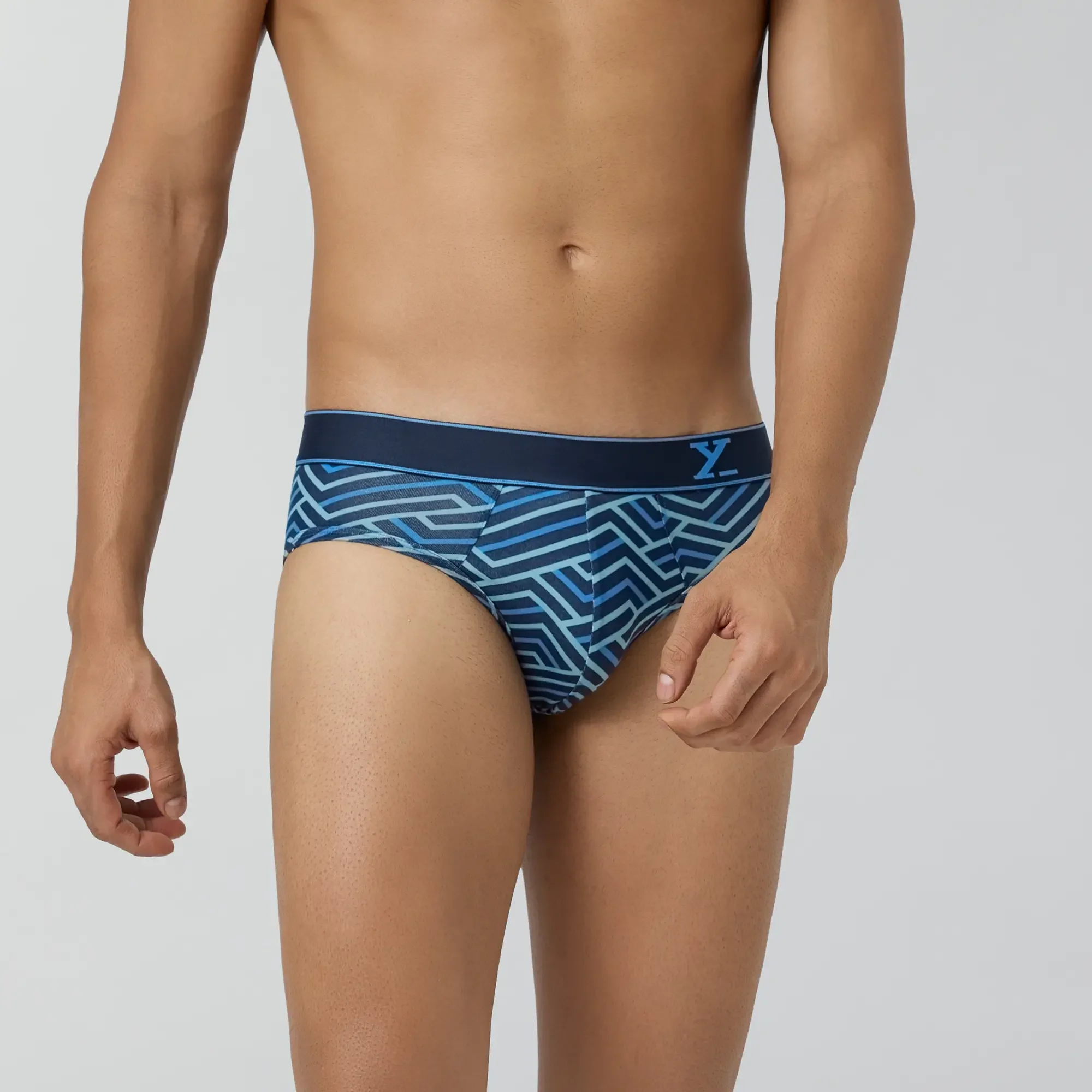 Parallax Cotton Briefs Blue Stripes - Image 2
