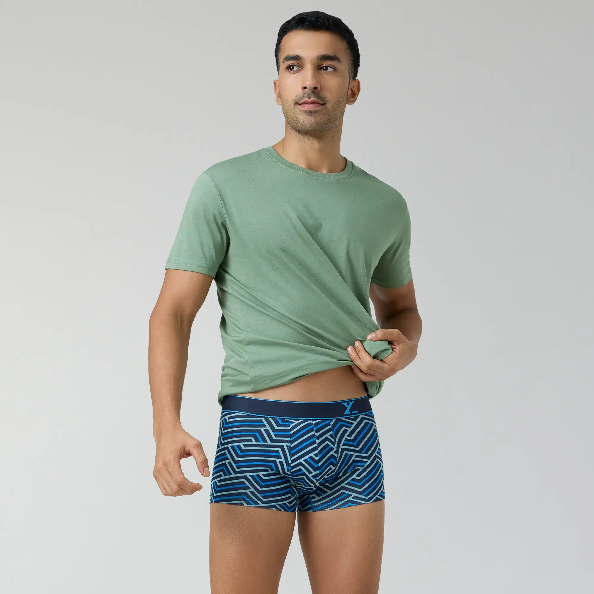 Parallax Cotton Trunks Blue Stripes - Image 3