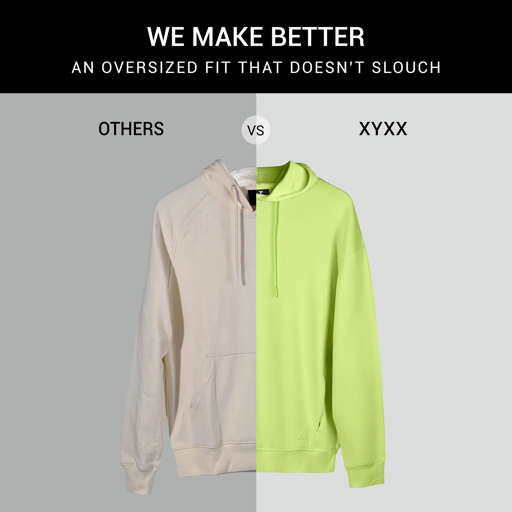 Pulse French Terry Cotton Blend Oversized Hoodies Lime Green - Image 4