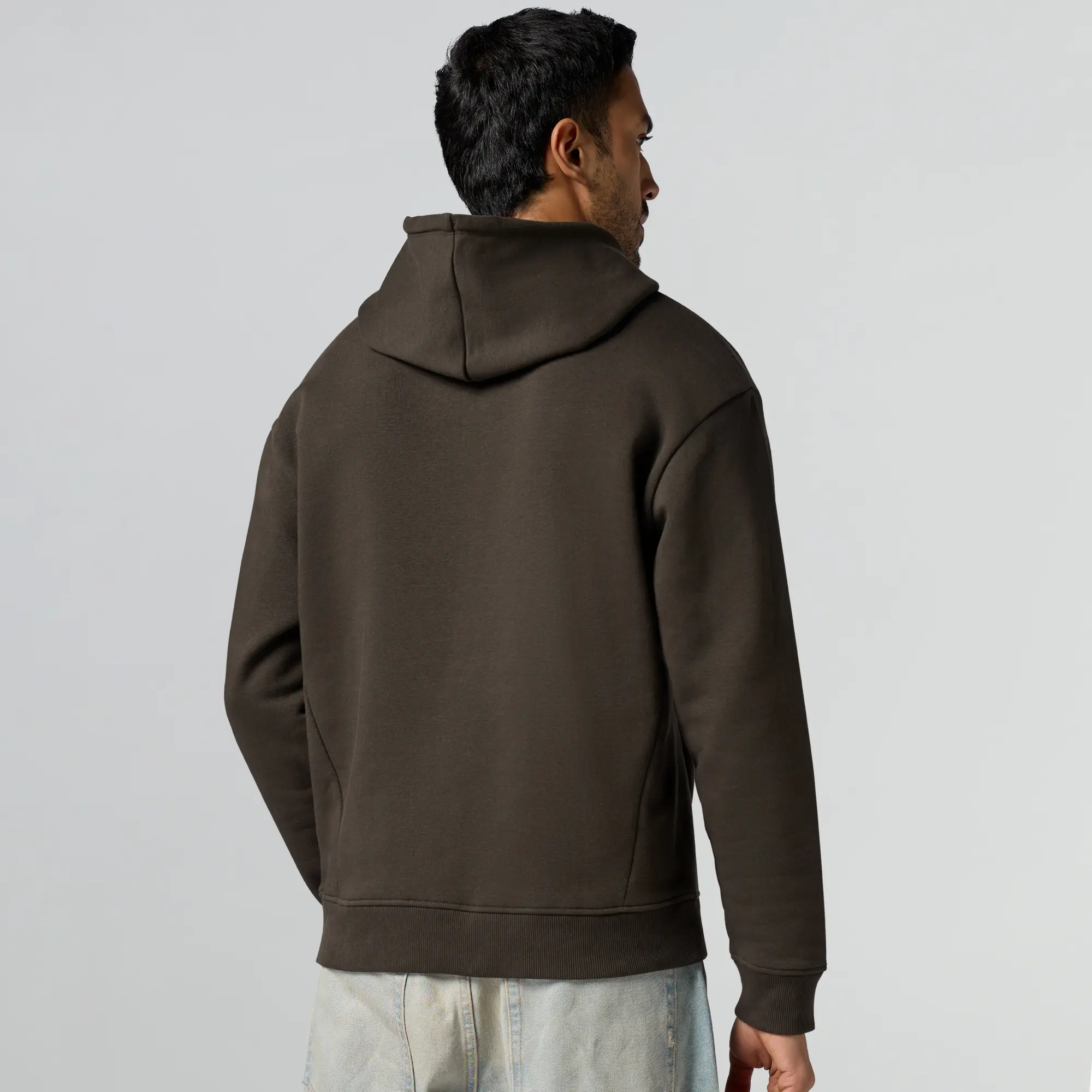 Pulse French Terry Cotton Blend Oversized Hoodies Malt Brown - Image 5