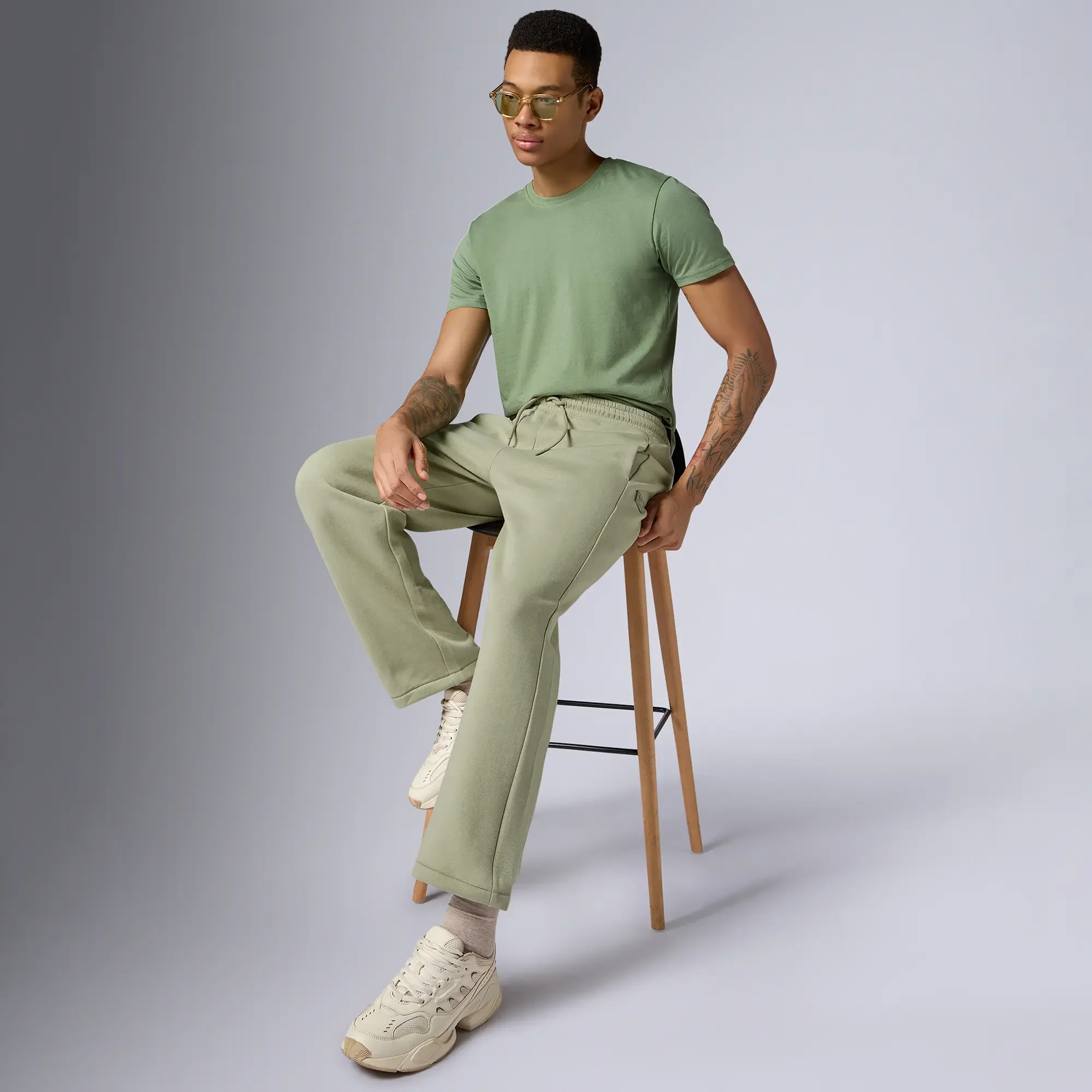 Pulse French Terry Cotton Blend Sweatpants Cascade Grey - Image 3