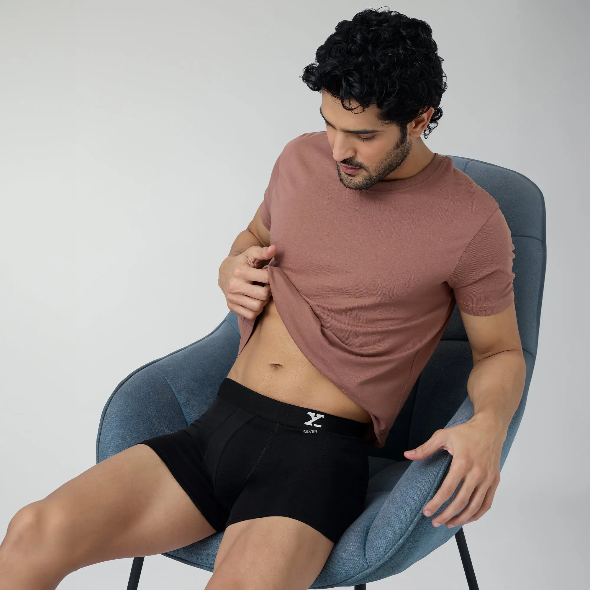 Quad Aero Traq Cotton Trunks Blue Black Bold Burgundy (Pack of 6) - Image 3