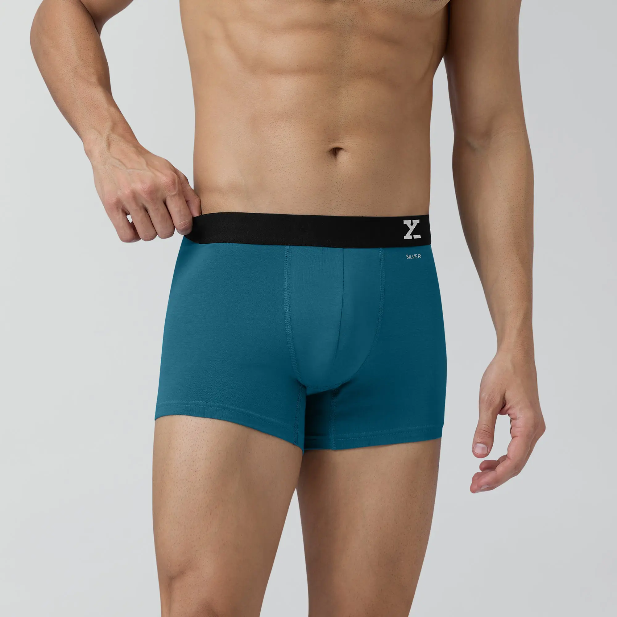 Aero Traq Cotton Trunks Blue Black Green Bold Burgundy(Pack of 6) - Image 2