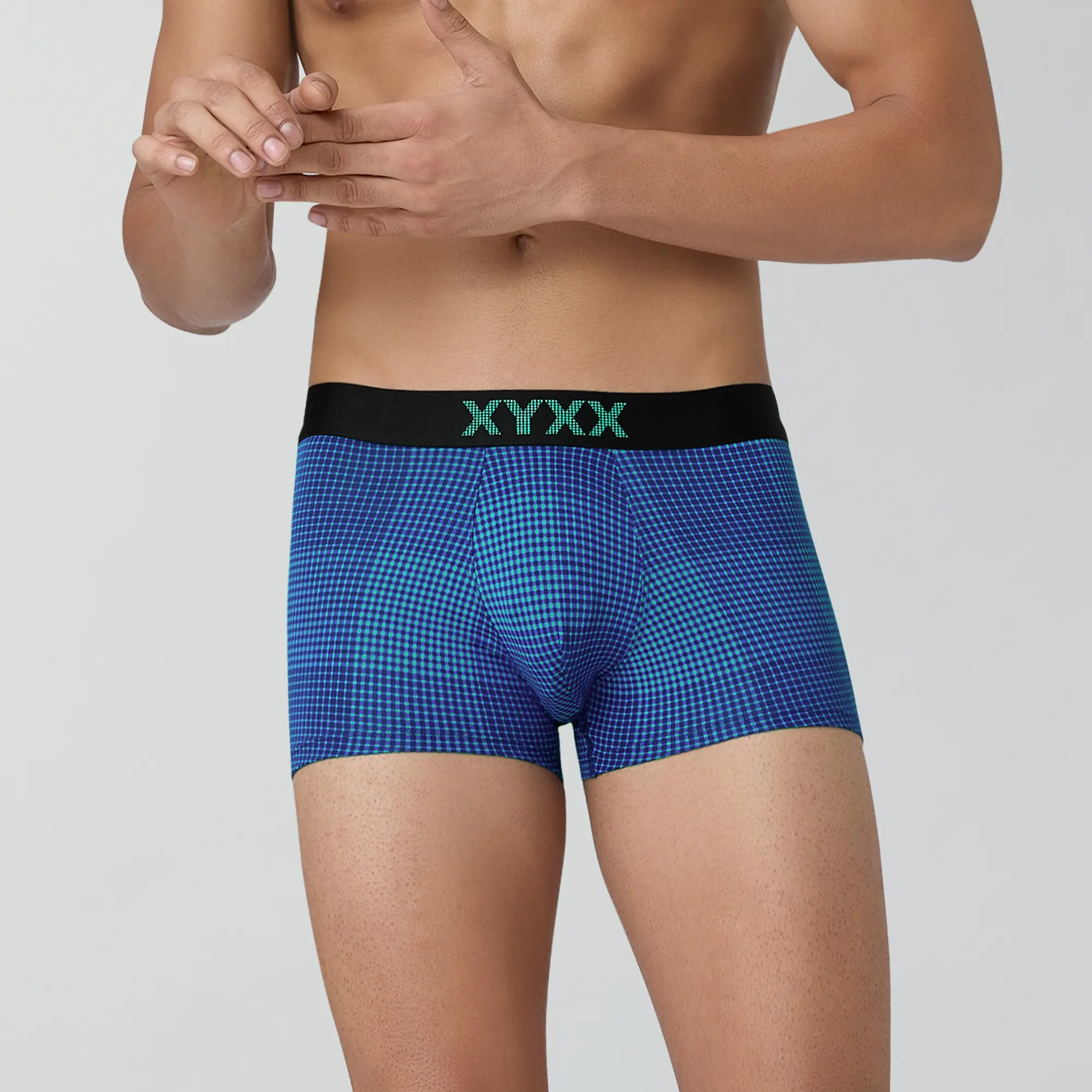 Quad Cotton Trunks Aqua Green - Image 5