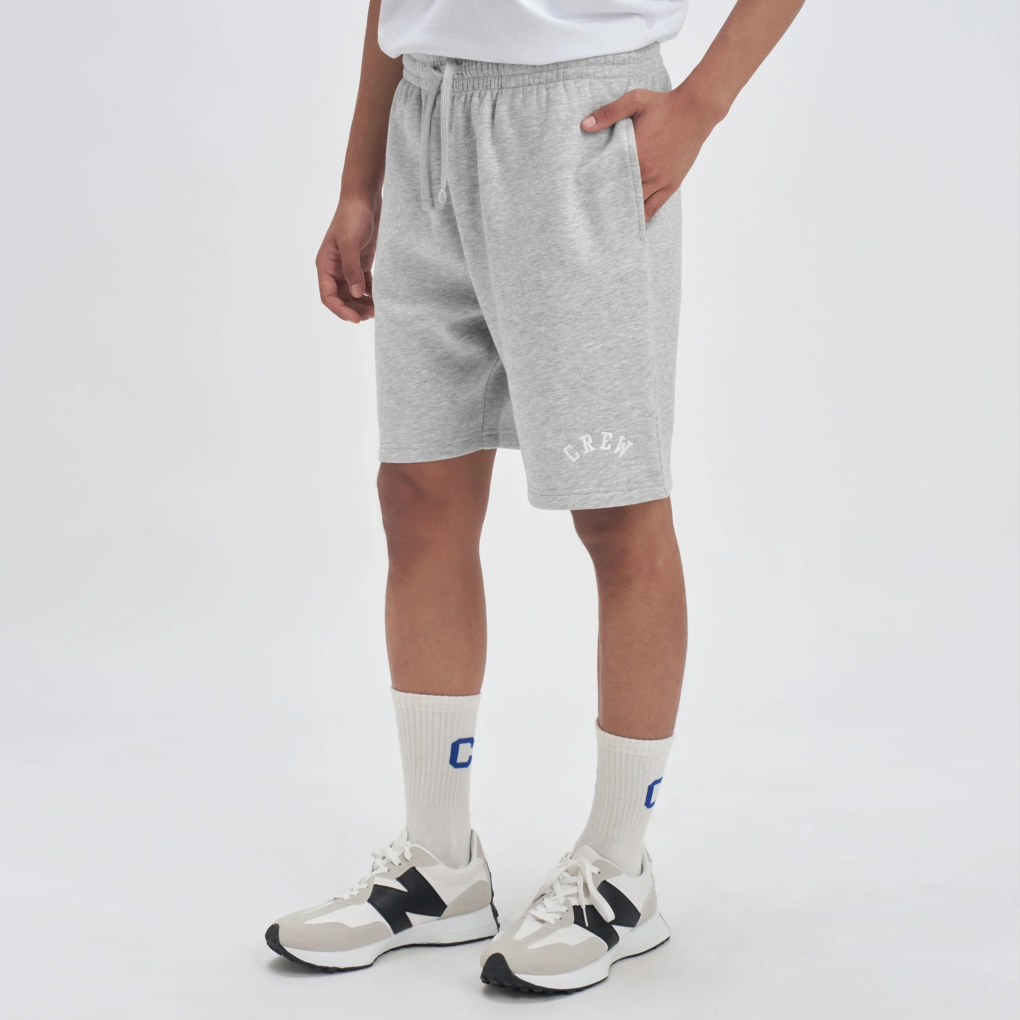 Crew Relaxed Fit Sweatshorts - Concrete Grey
