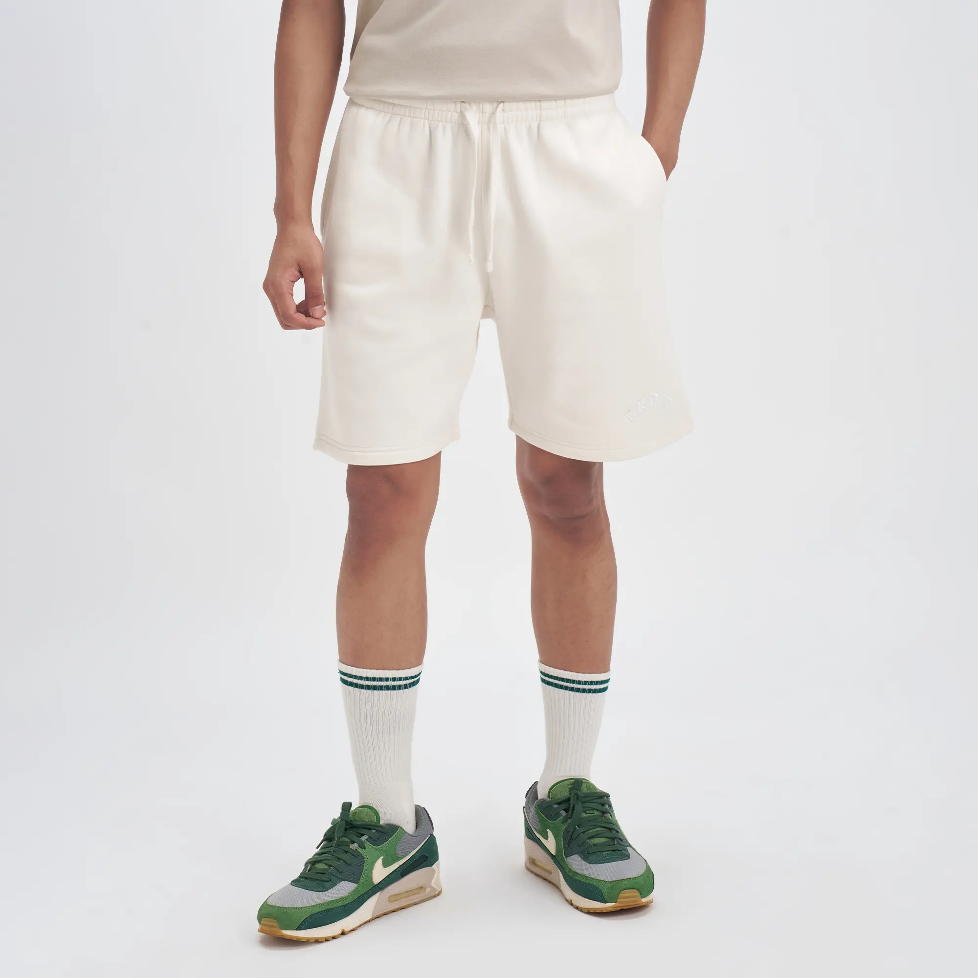 Crew Relaxed Fit Sweatshorts - Frost White - Image 2