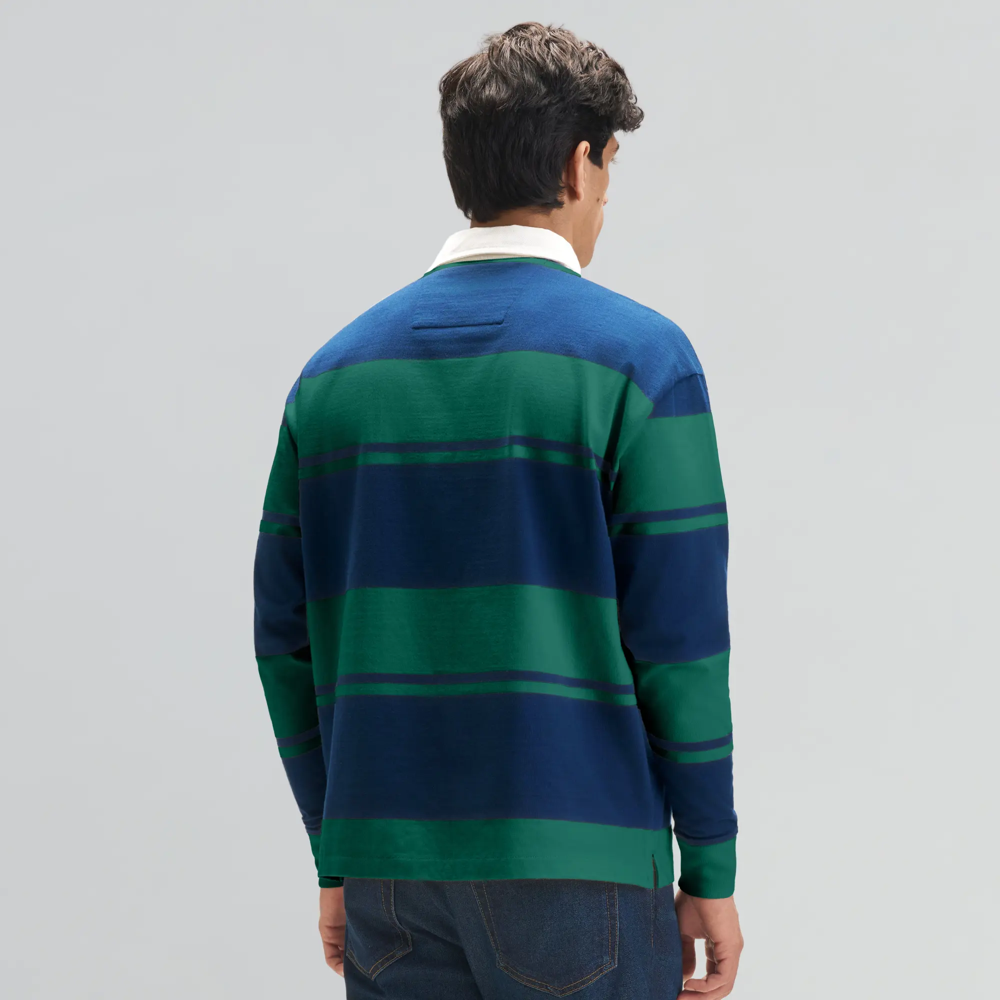 Rugby Polo T-shirt - Ivy Green & Blue Nights - Image 5