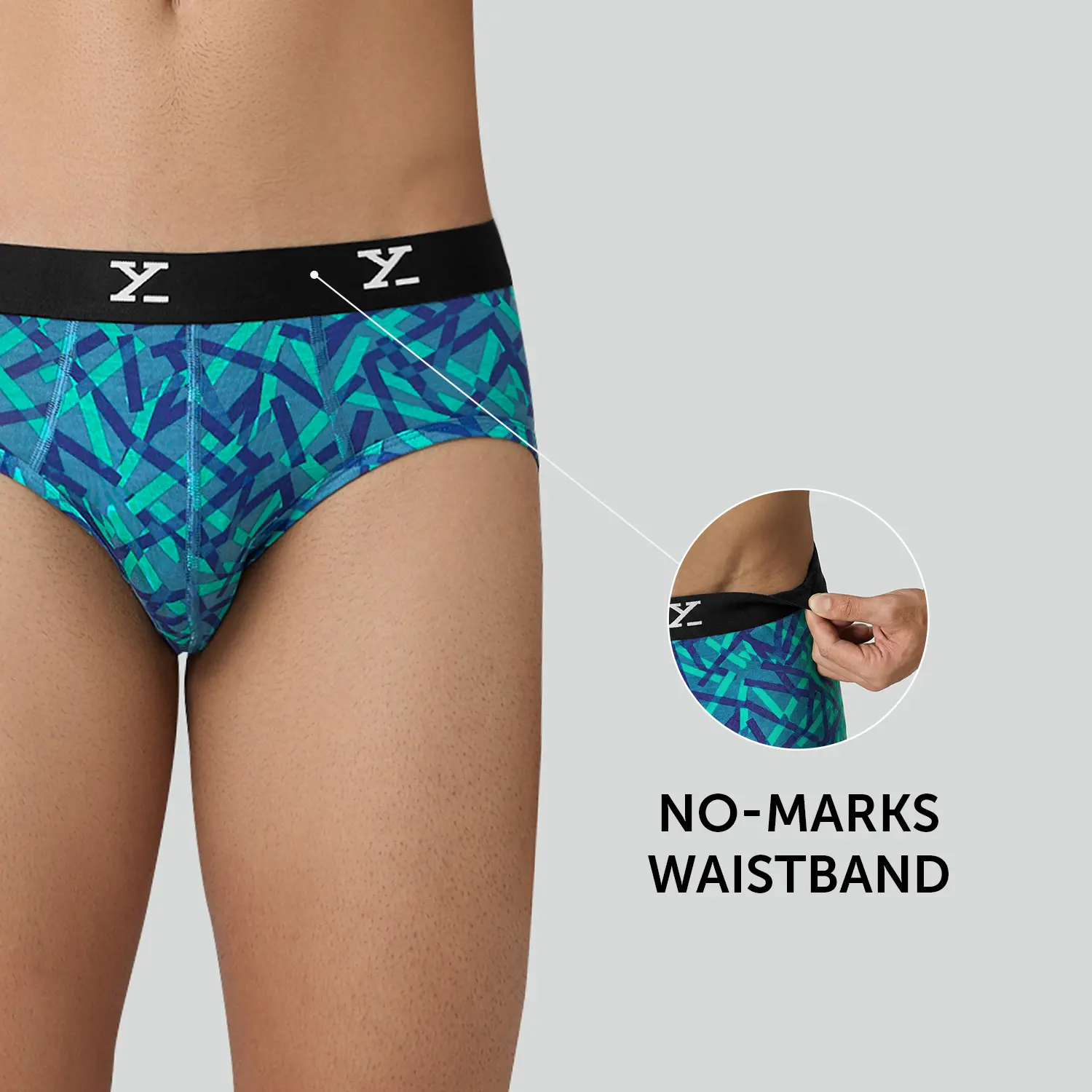 Shuffle Modal Briefs Aqua Strokes - Image 4