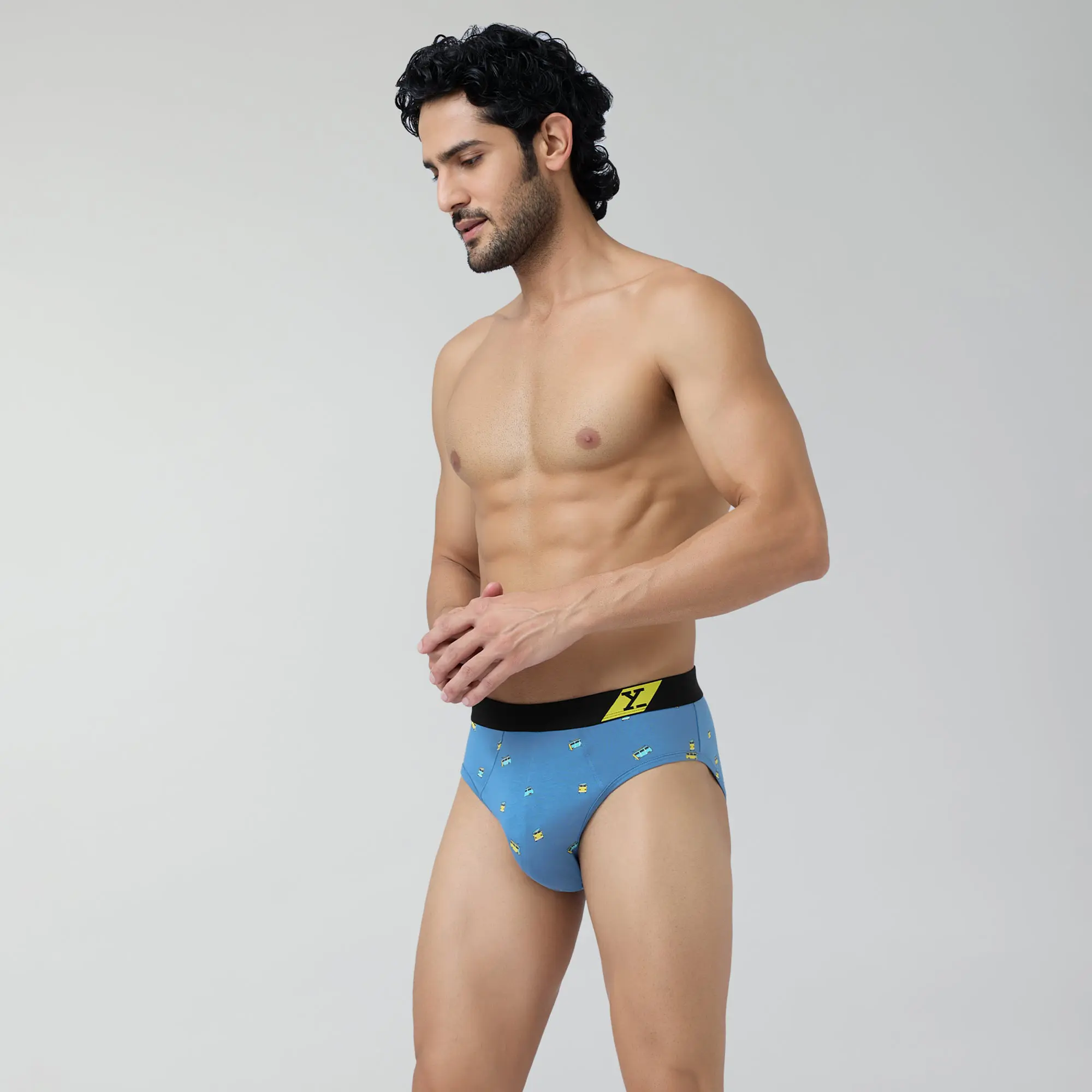 Splash Cotton Stretch Briefs Bus Blue - Image 3