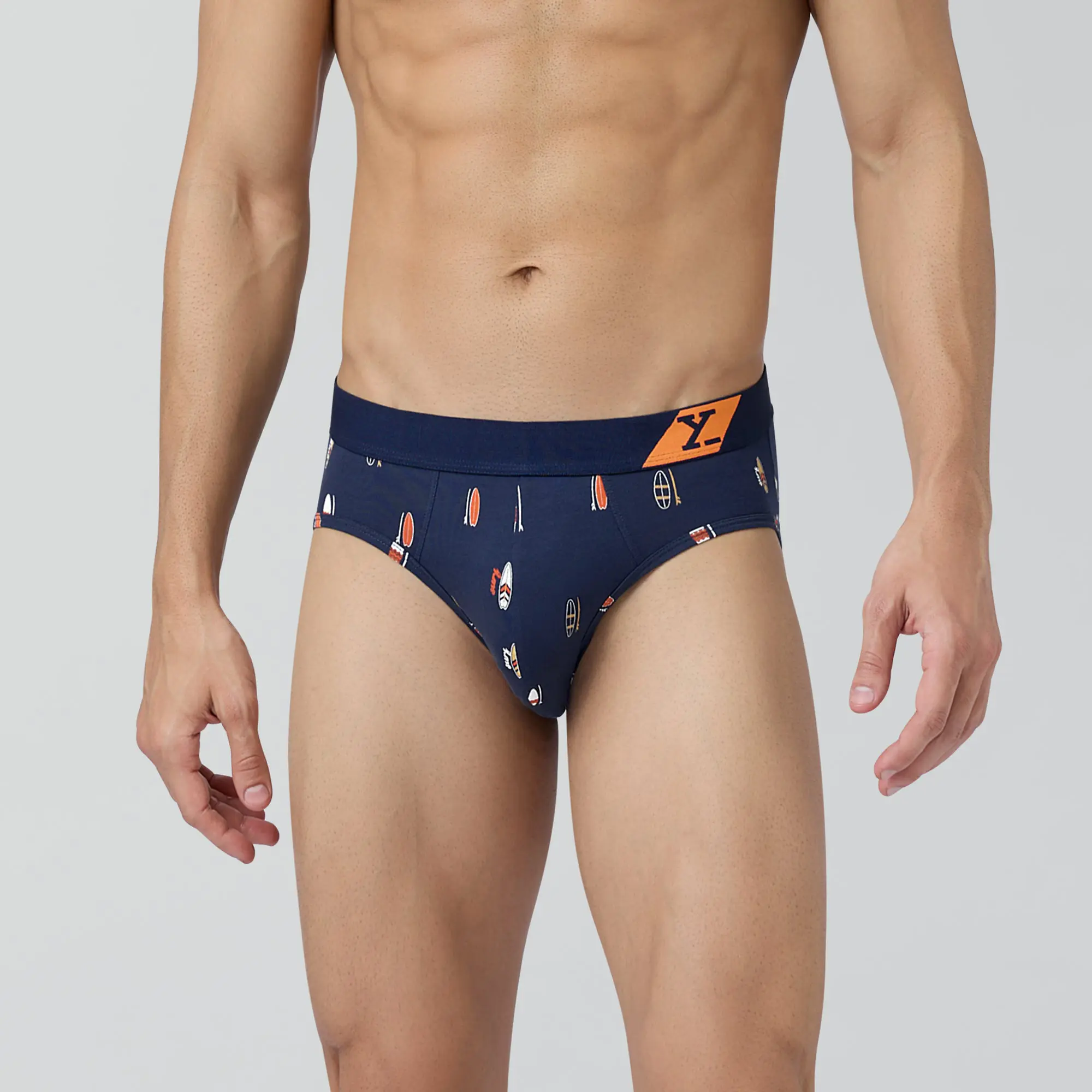 Splash Cotton Stretch Briefs Surfboard Blue - Image 3