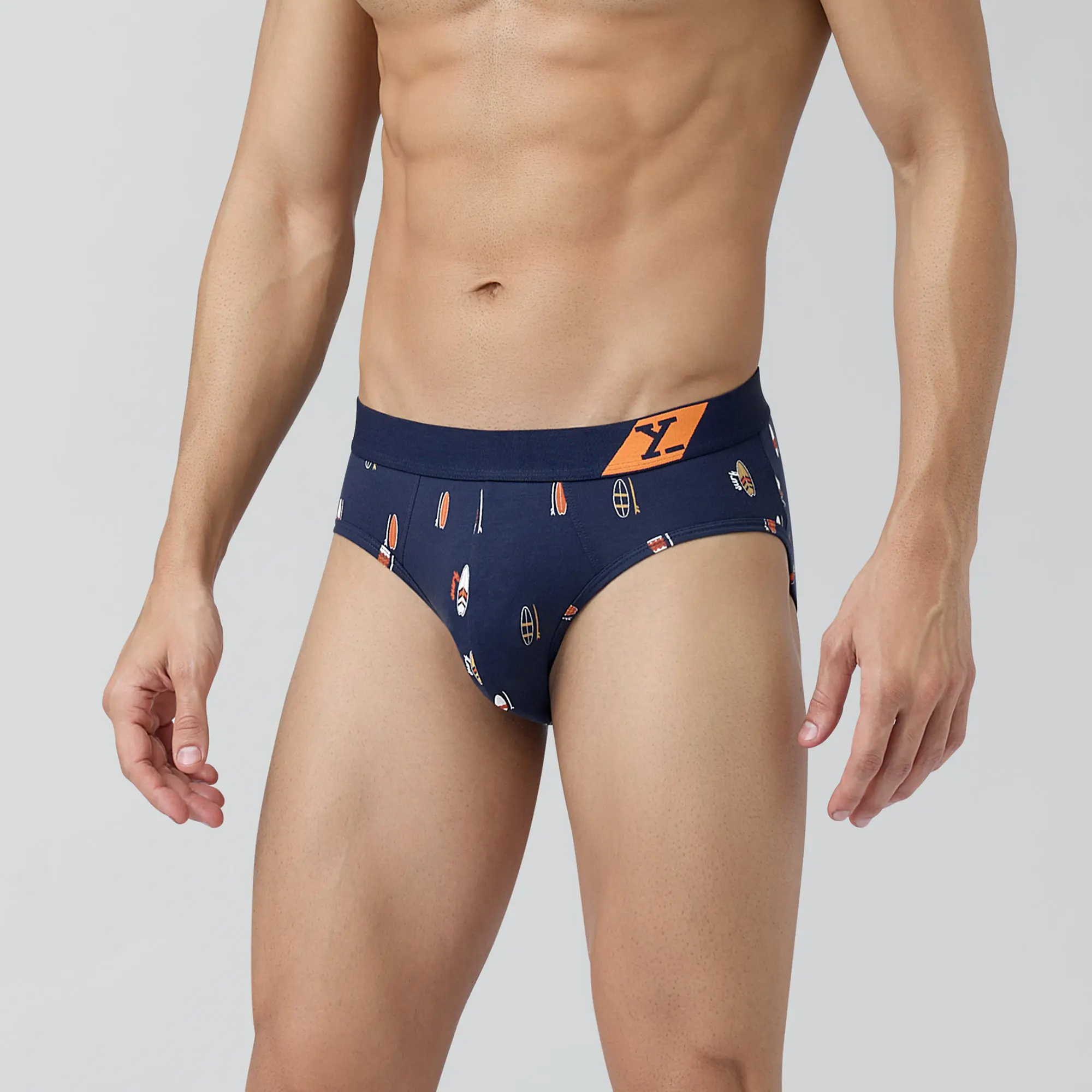 Splash Cotton Stretch Briefs Surfboard Blue - Image 5