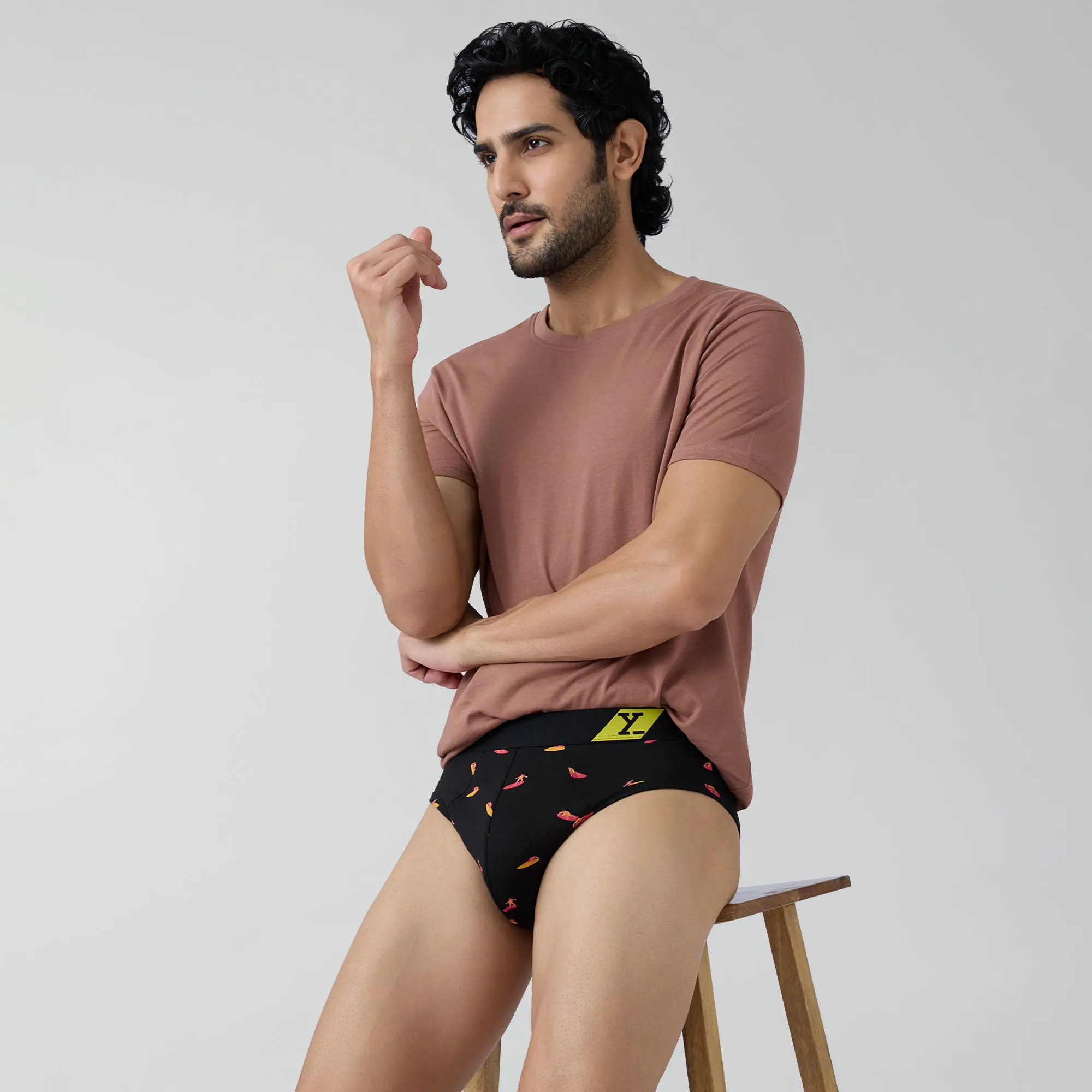 Splash Cotton Stretch Briefs Surfer Black - Image 4