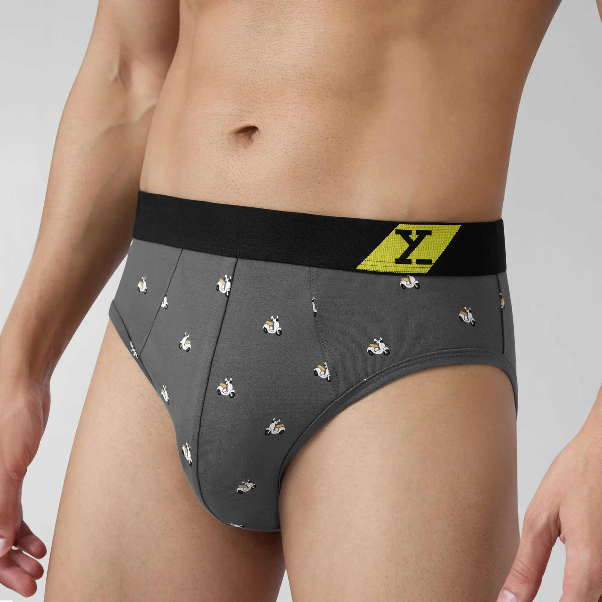 Splash Cotton Stretch Briefs Vespa Grey - Image 6