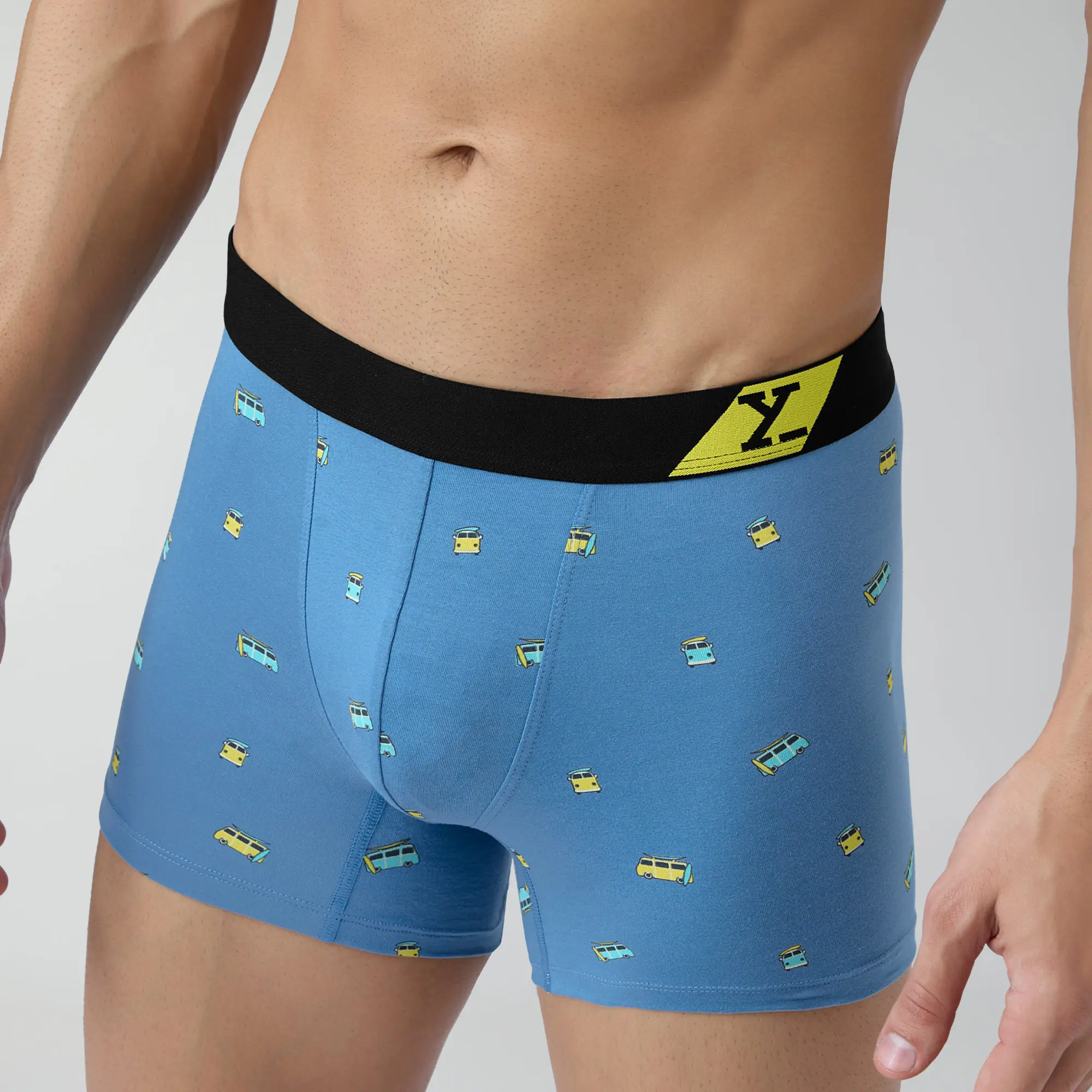Splash Cotton Stretch Trunks Bus Blue - Image 6