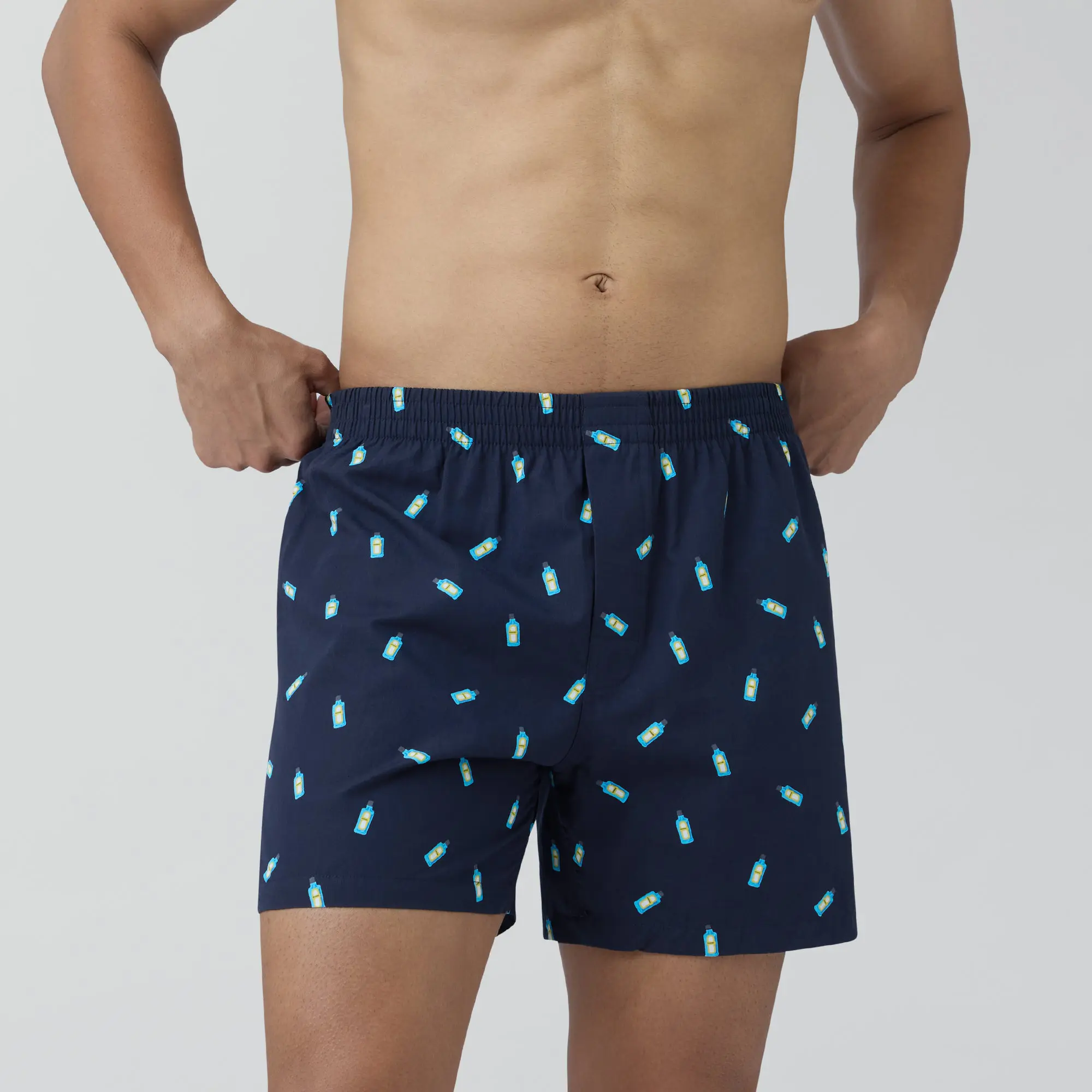 Splash Cotton Boxers - Gin Blue - Image 3
