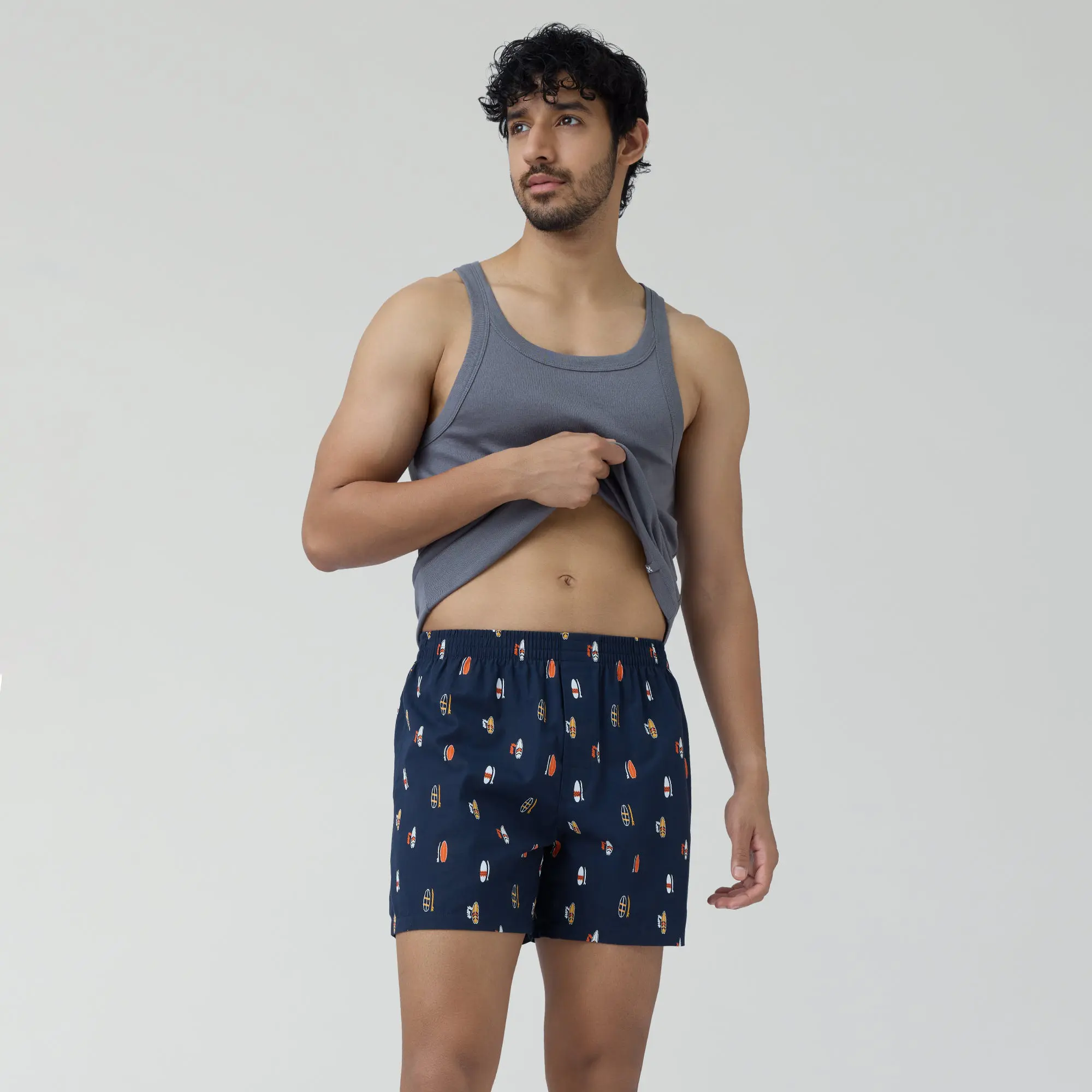 Splash Cotton Boxers - Surfboard Blue - Image 6