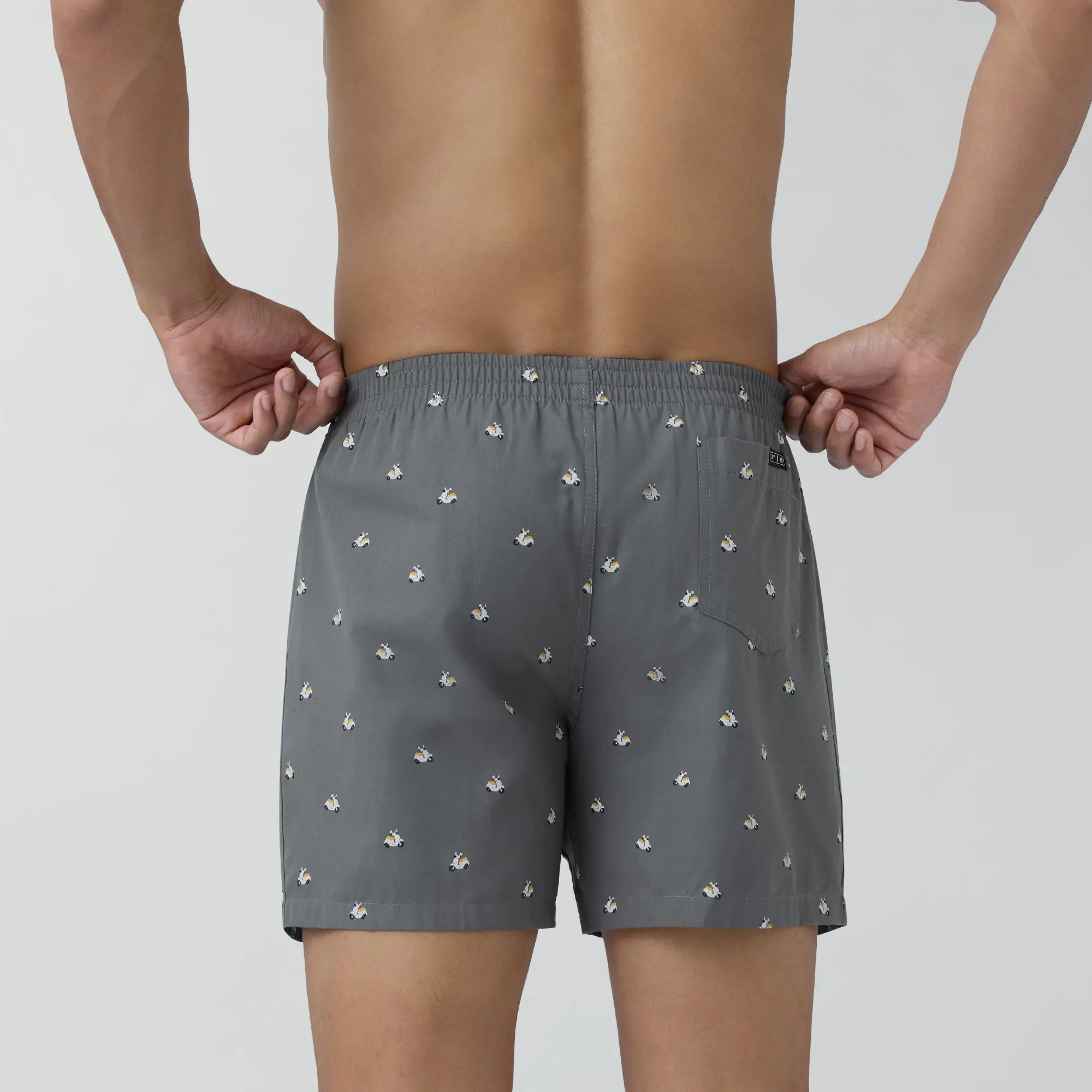 Splash Cotton Boxers - Vespa Grey - Image 5