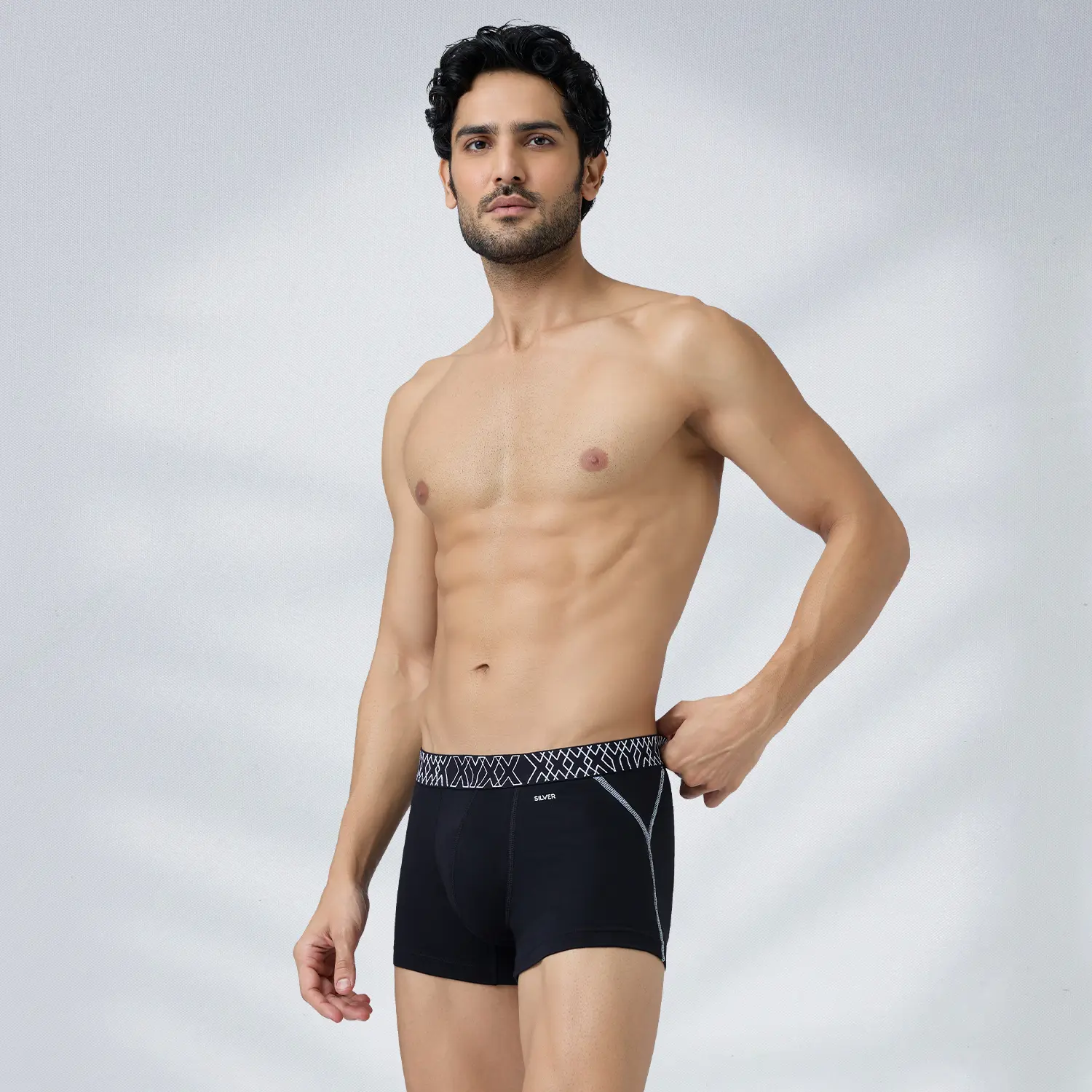 Sprint Cotton Stretch Trunks Black Knight - Image 3